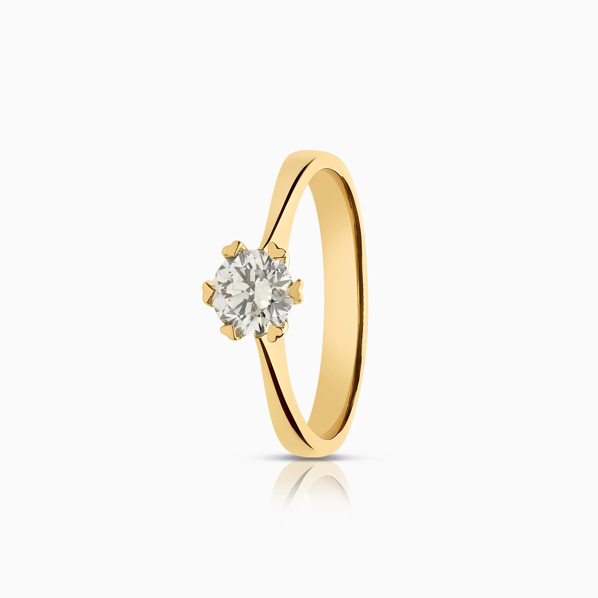 Solitaire ring 0.50ct 18K gold