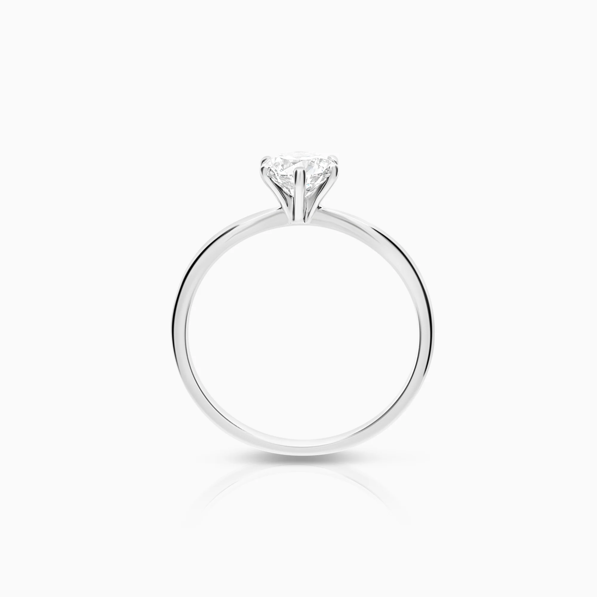 Solitaire ring 0.62ct 18K white gold - Image 3