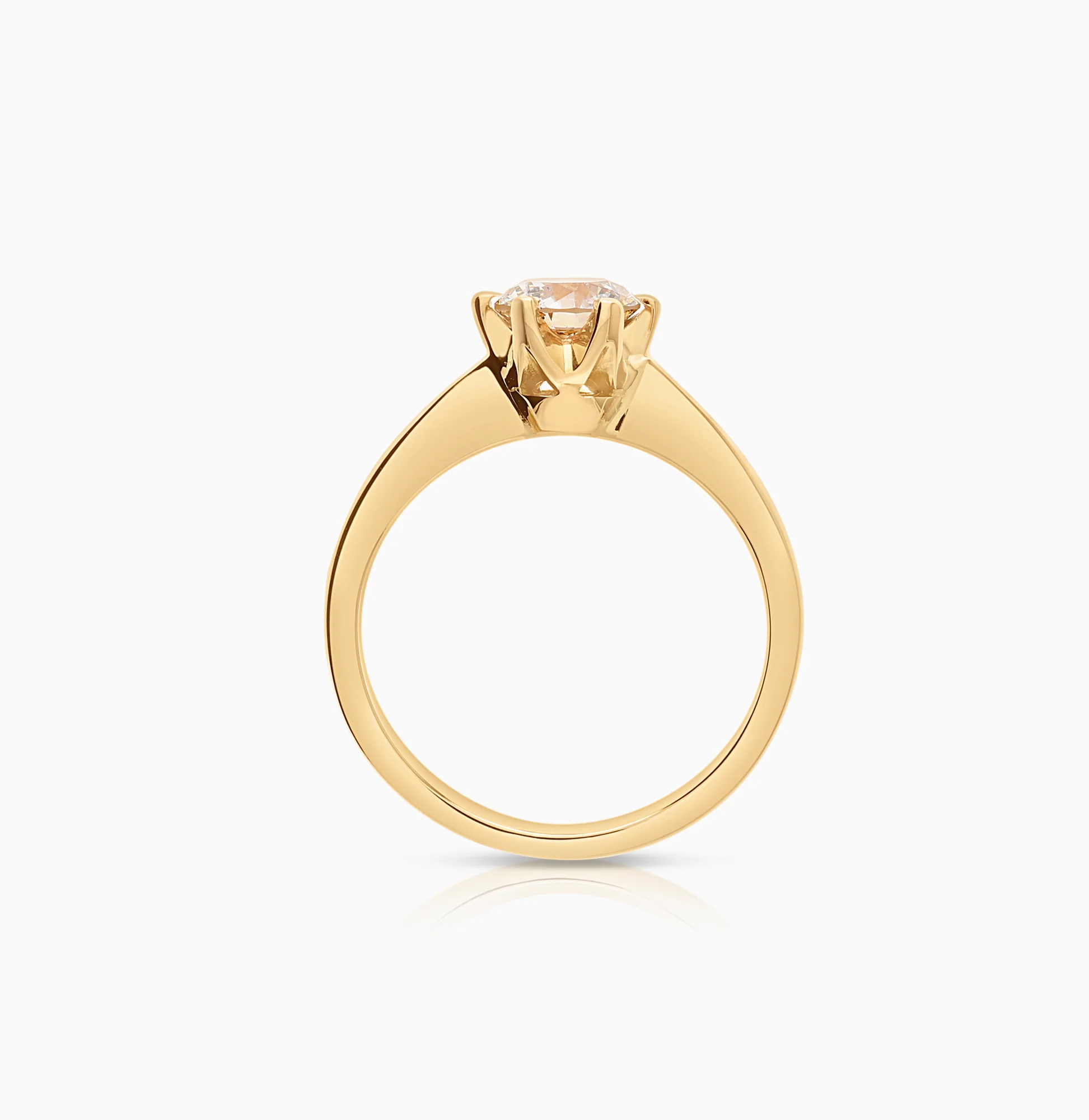 Solitaire ring 0.66ct 18K gold - Image 2