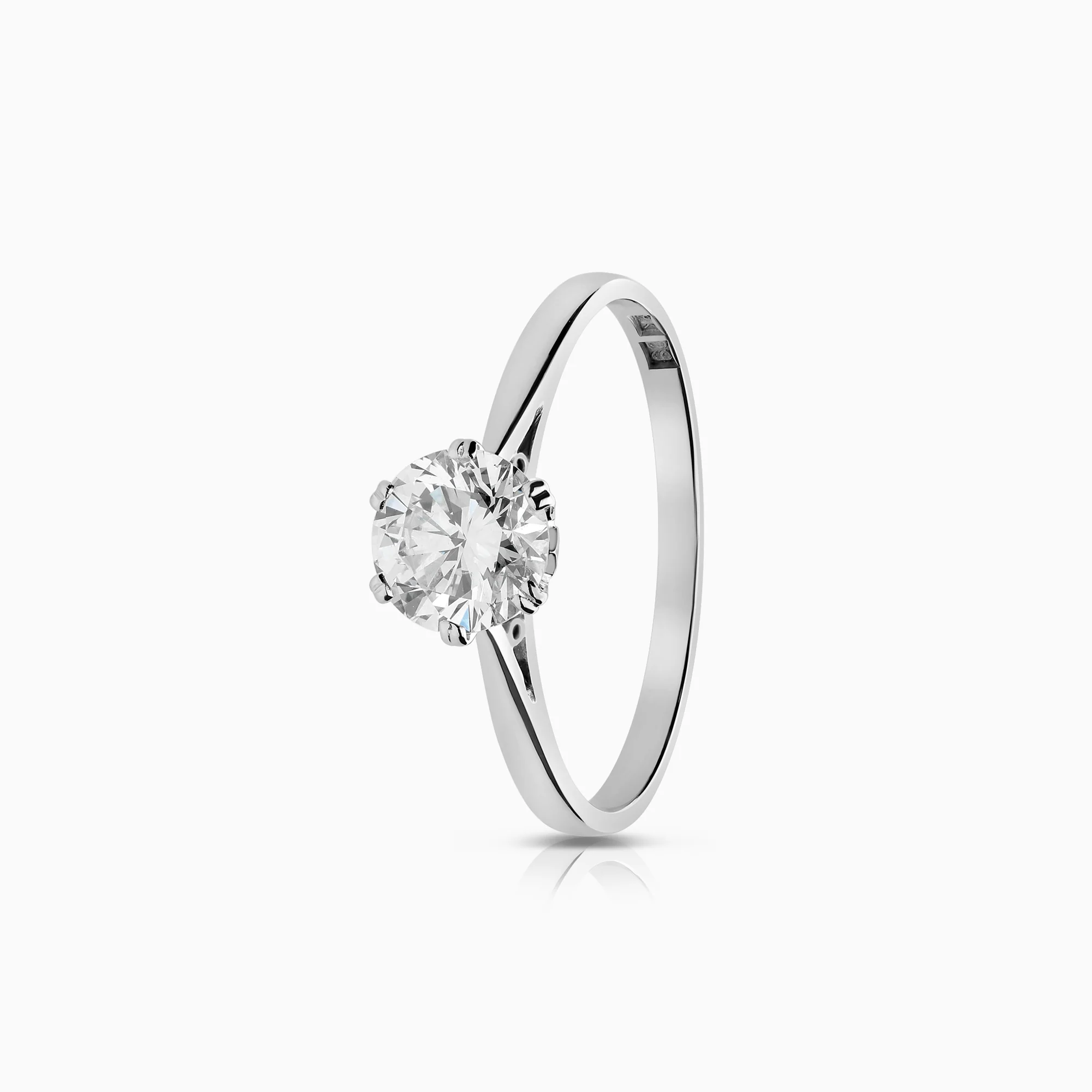 Solitaire ring 0.96ct 18K gold