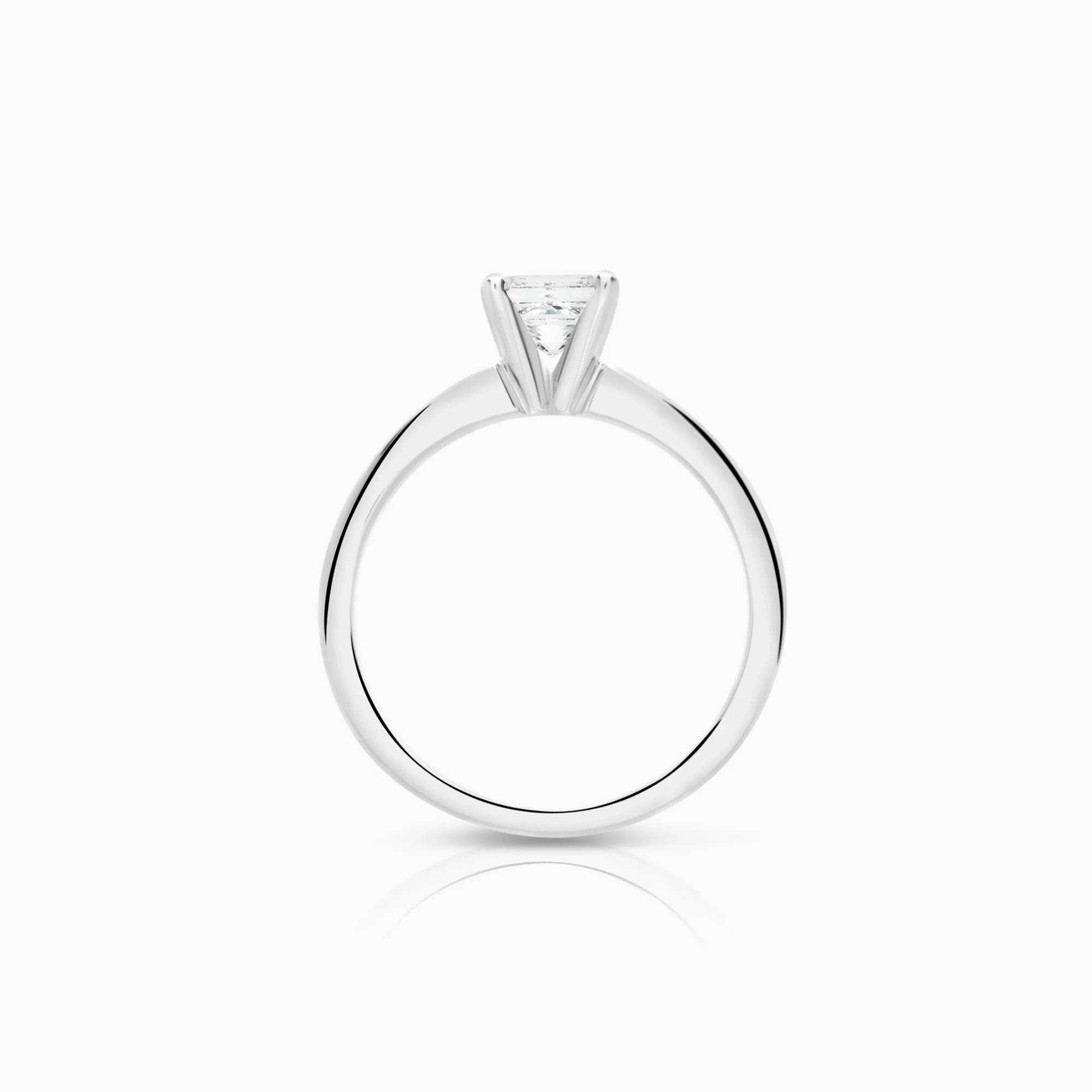 Solitaire ring 0.96ct 18K white gold - Image 3