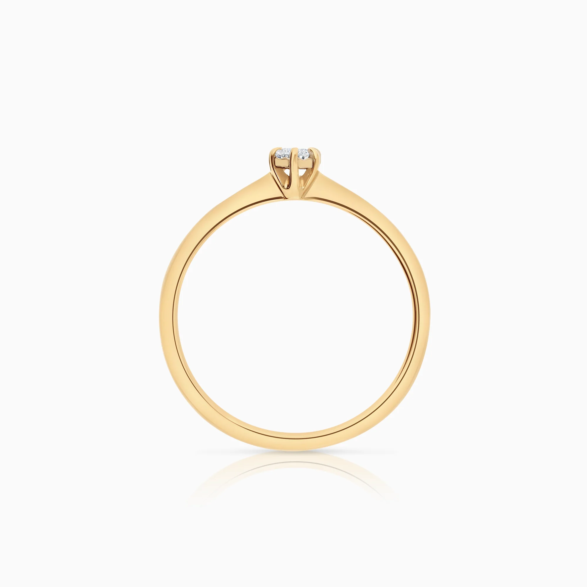 Solitaire Ring 0.06ct 18K Gold - Image 2