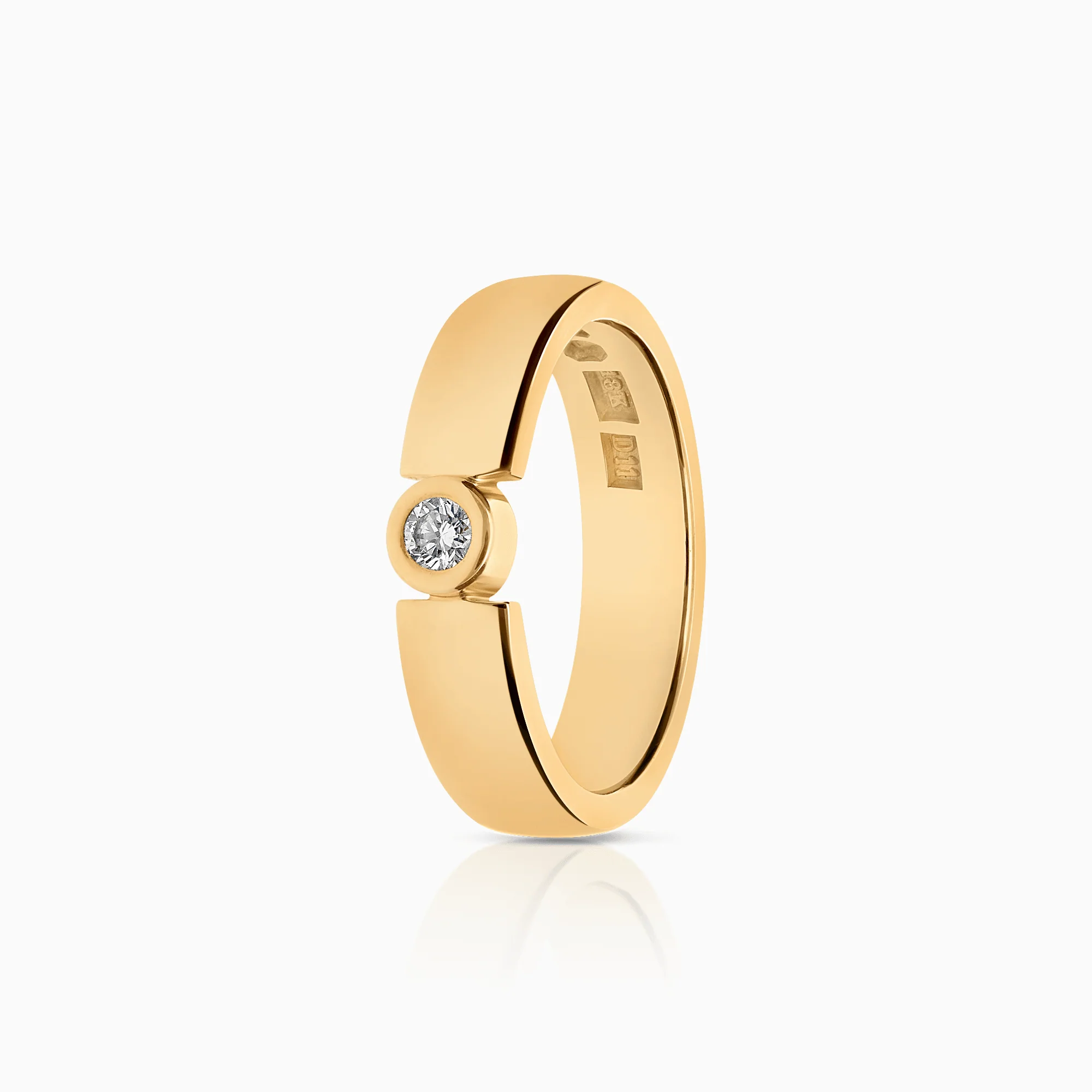 Solitaire ring 0.07ct 18K gold