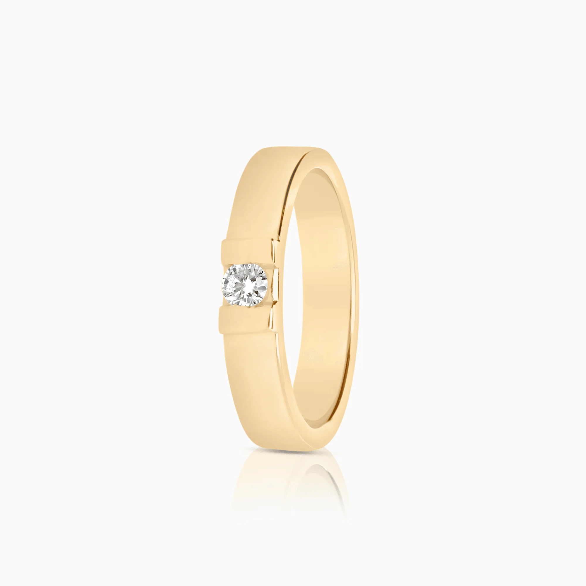 Solitaire ring 0.11ct 18K gold