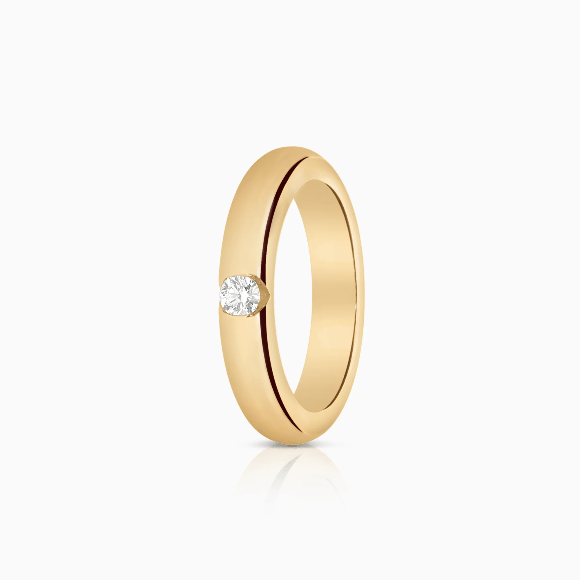 Solitaire ring 0.12ct 18K gold