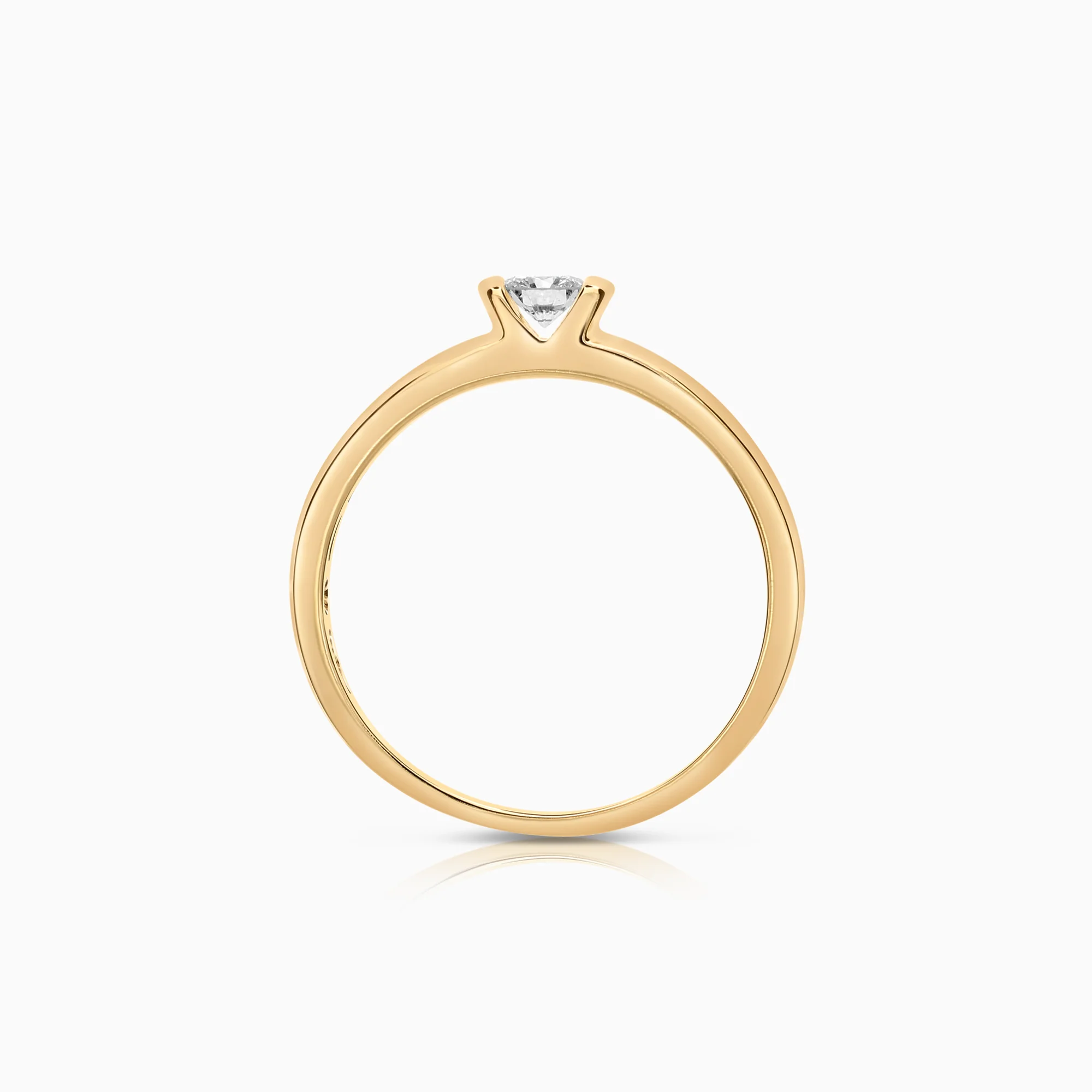 Solitaire ring 0.15ct 18K gold - Image 2