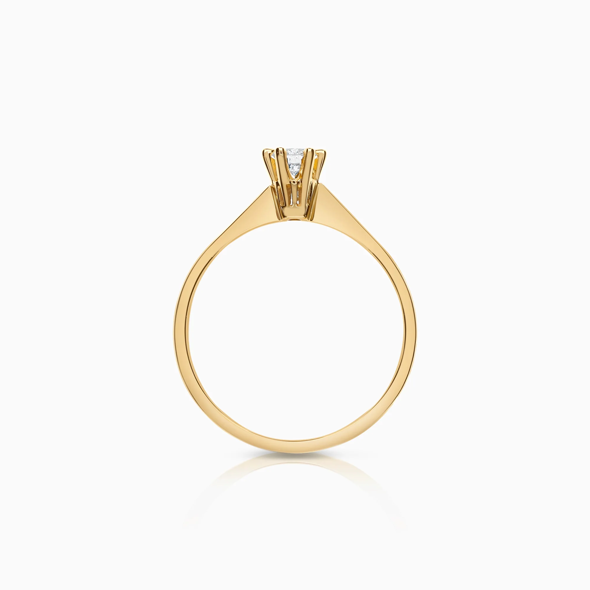 Solitaire ring 0.18ct 18K gold - Image 2