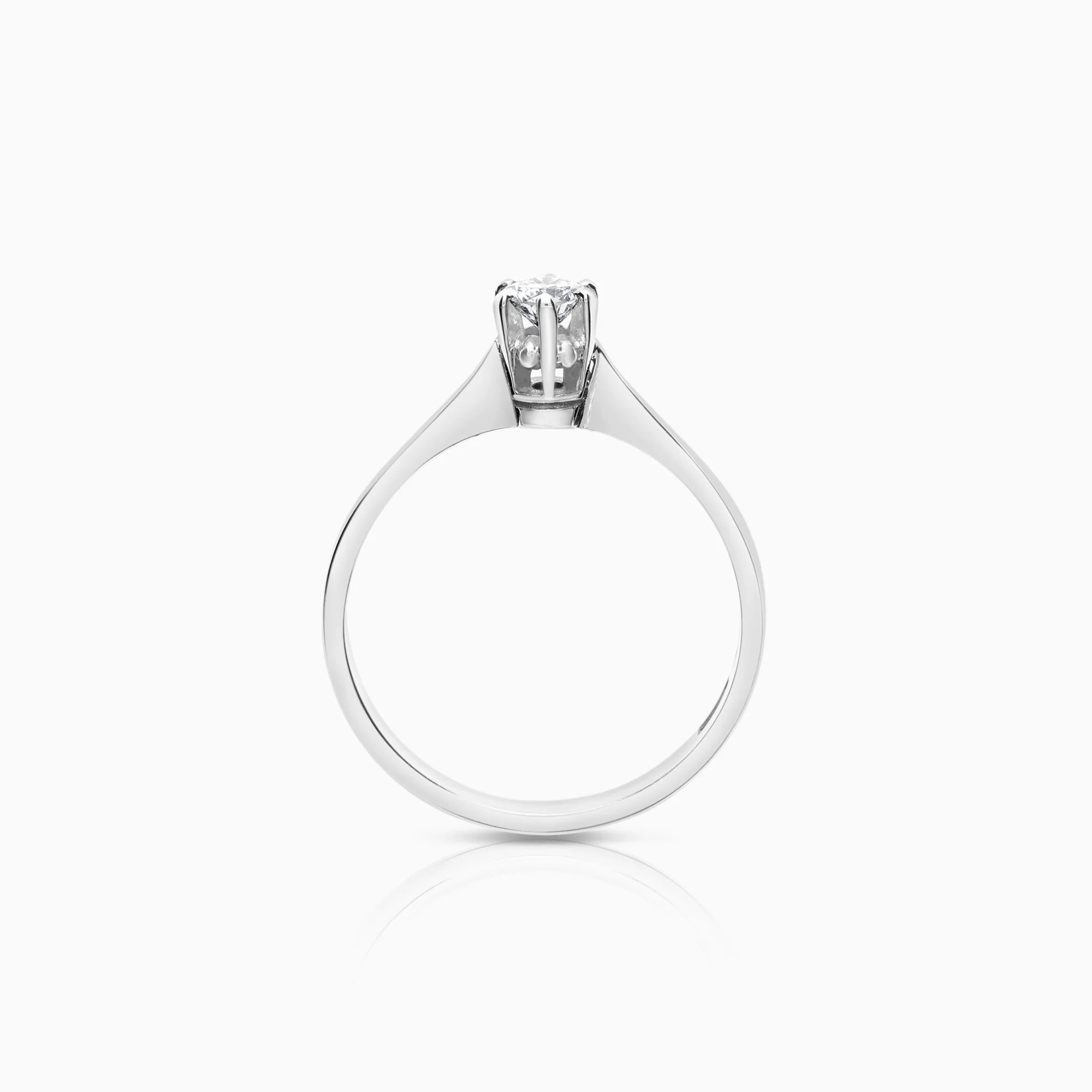 Solitaire Ring 0.18ct 18K White Gold - Image 2