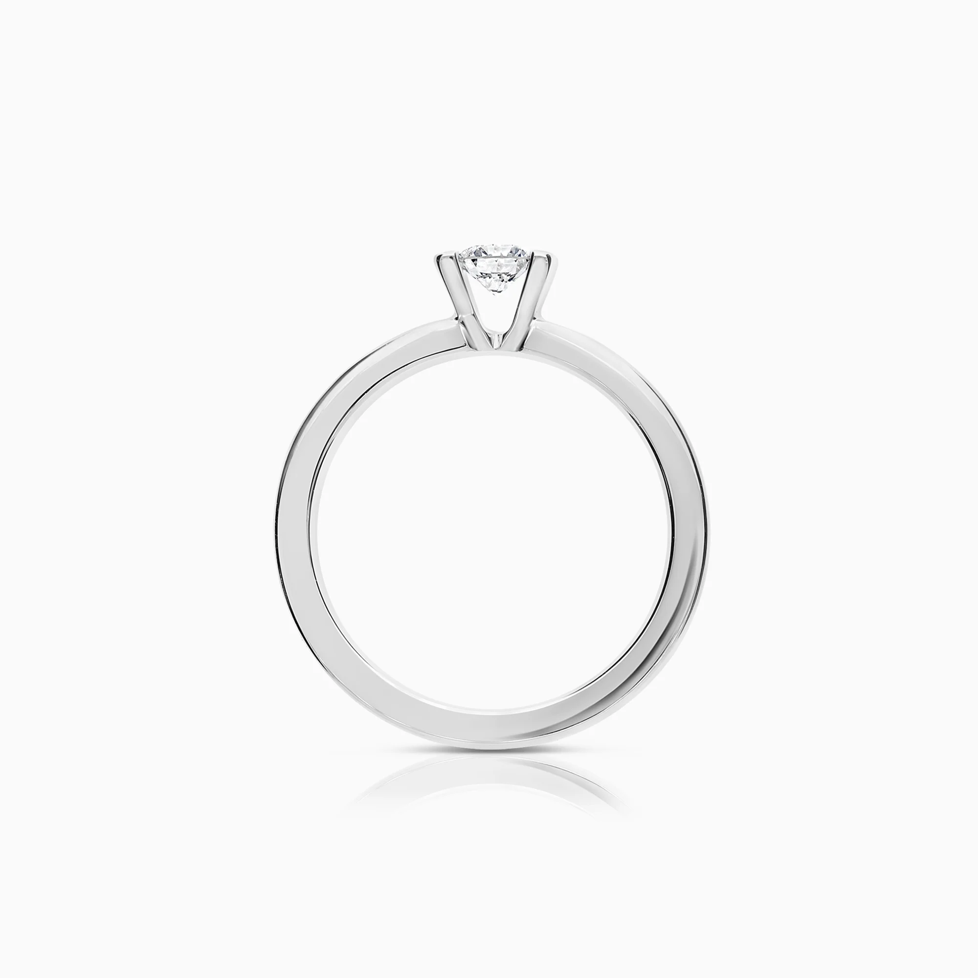 Solitaire ring 0.19ct 18K white gold - Image 2