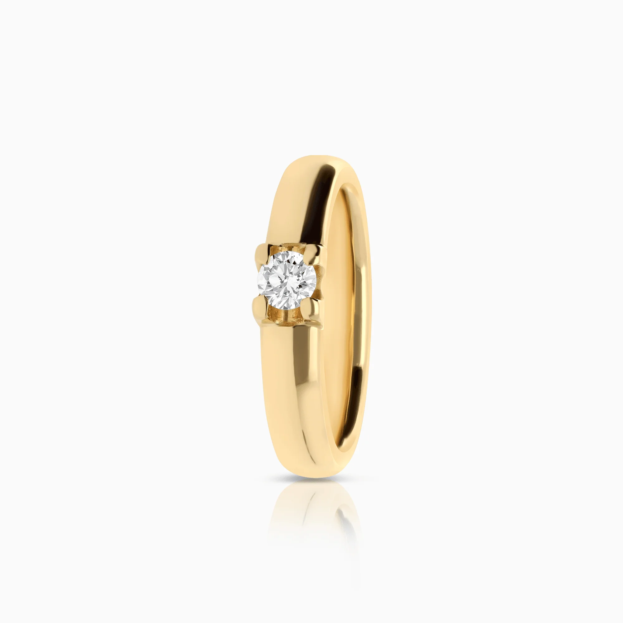 Solitaire ring 0.20ct 18K