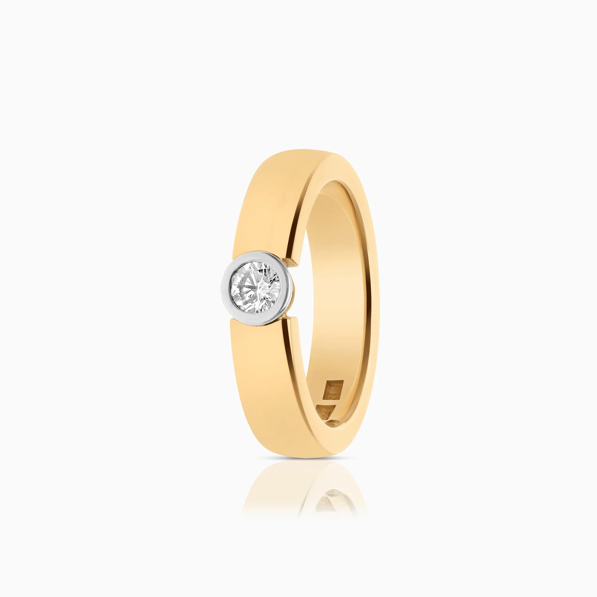Solitaire ring 0.20ct 18K gold
