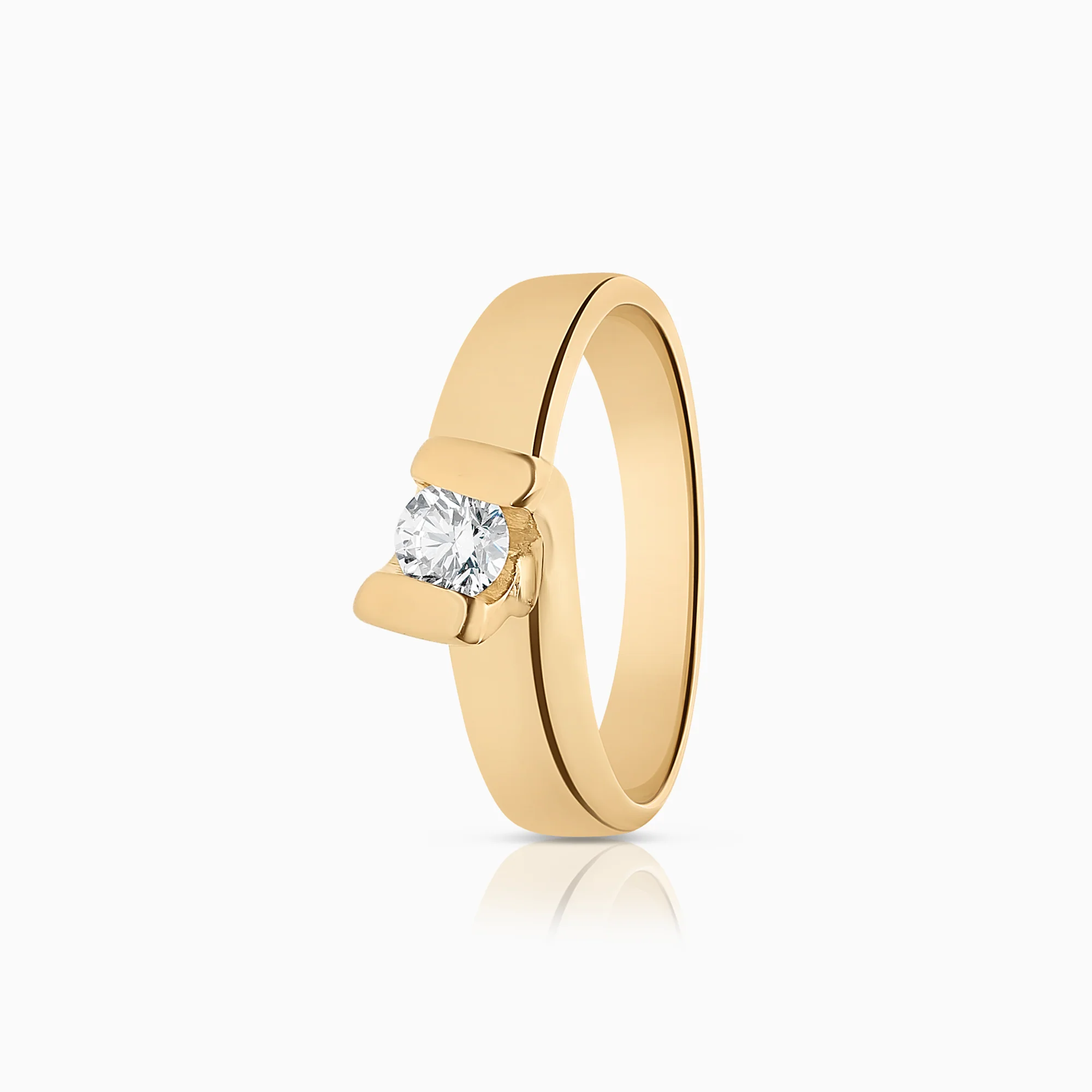 Solitaire ring 0.20ct 18K gold