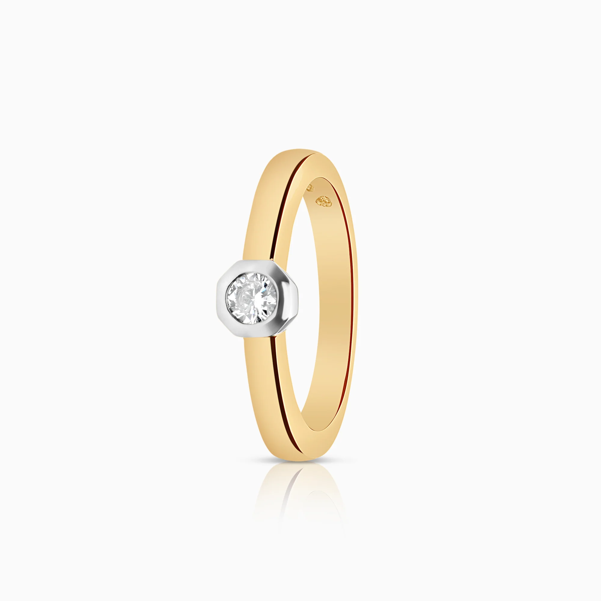 Solitaire ring 0.20ct 18K gold