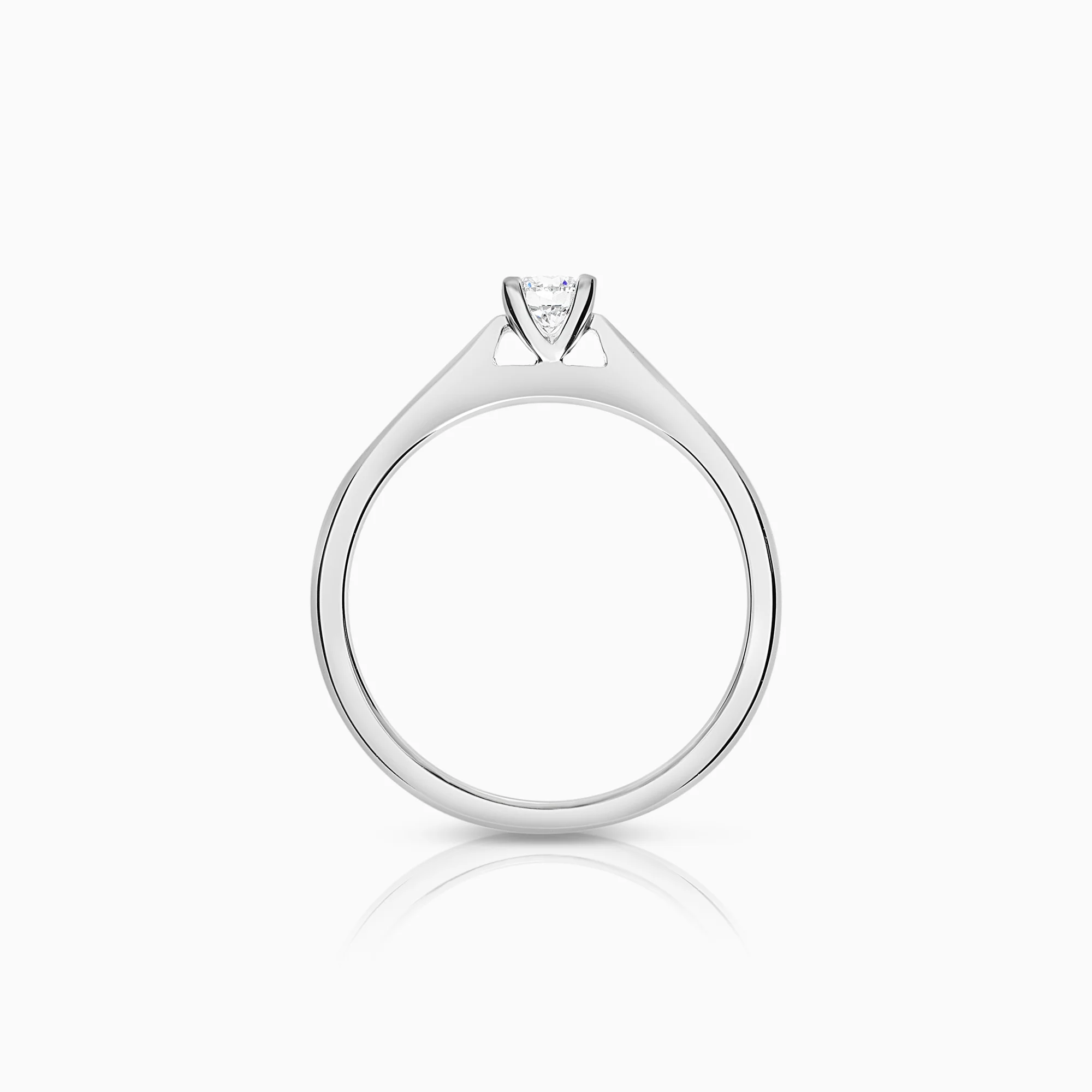 Solitaire ring 0.20ct 18K white gold - Image 2