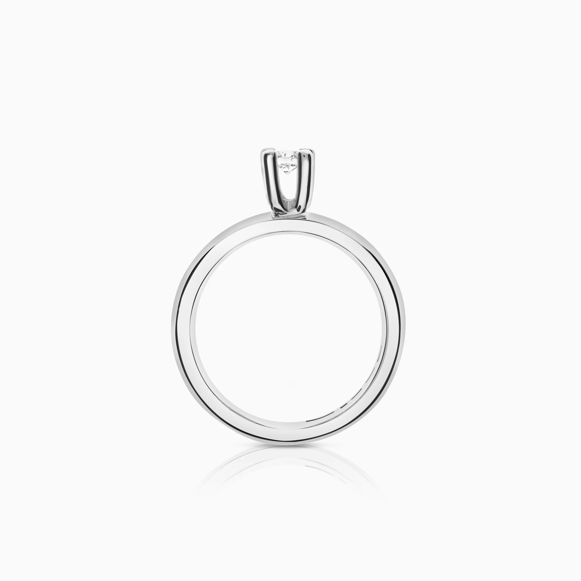 Solitaire ring 0.20ct 18K white gold - Image 2