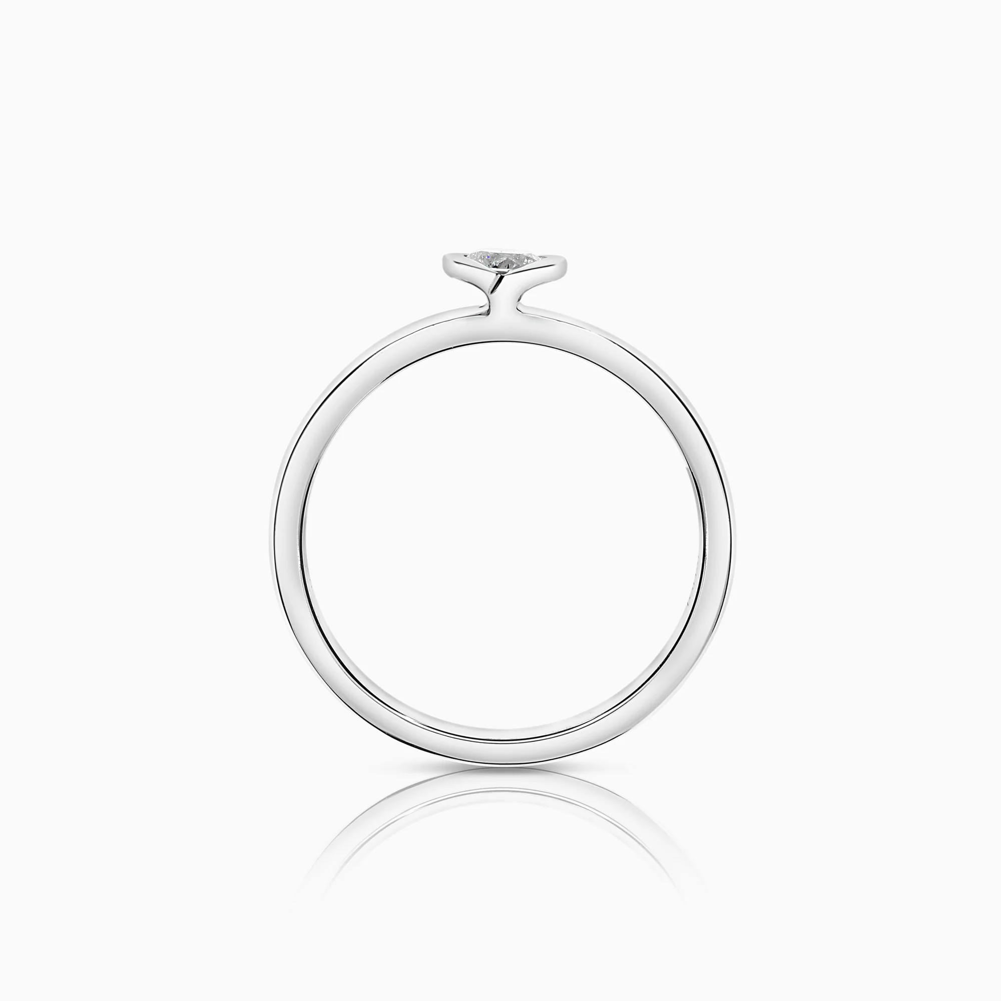 Solitaire ring 0.20ct 18K white gold - Image 2