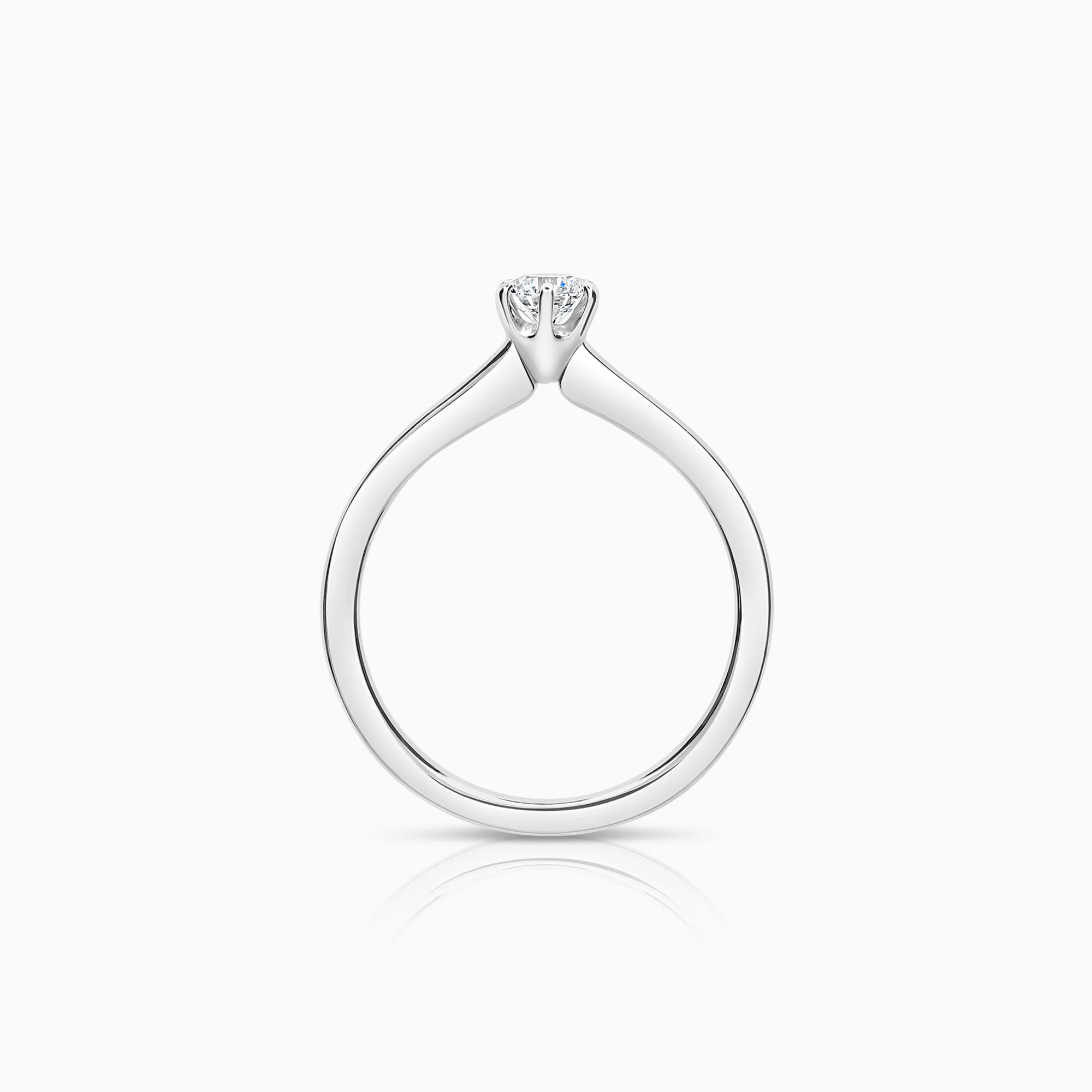 Solitaire ring 0.20ct 18K white gold - Image 2