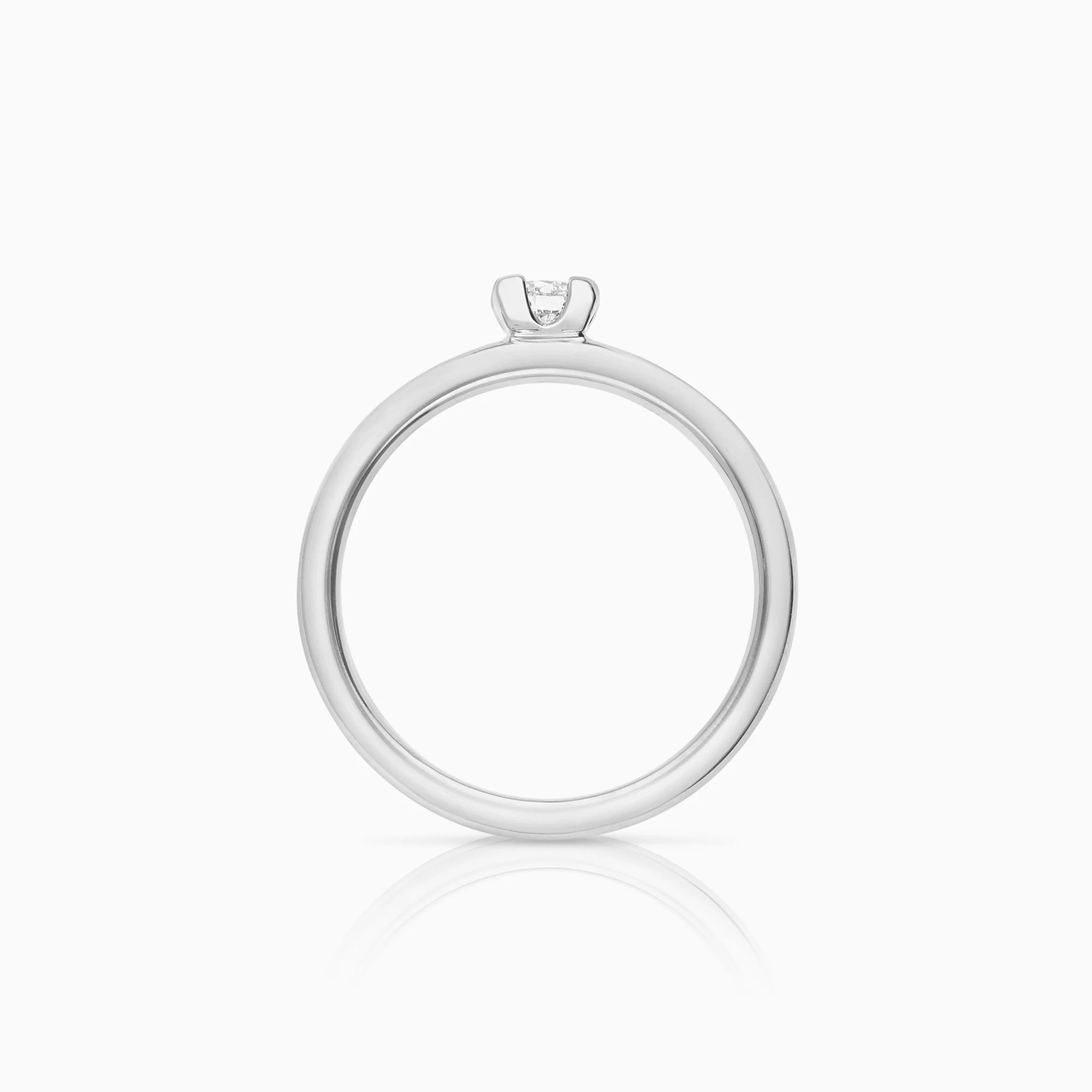 Solitaire ring 0.20ct 18K white gold - Image 2