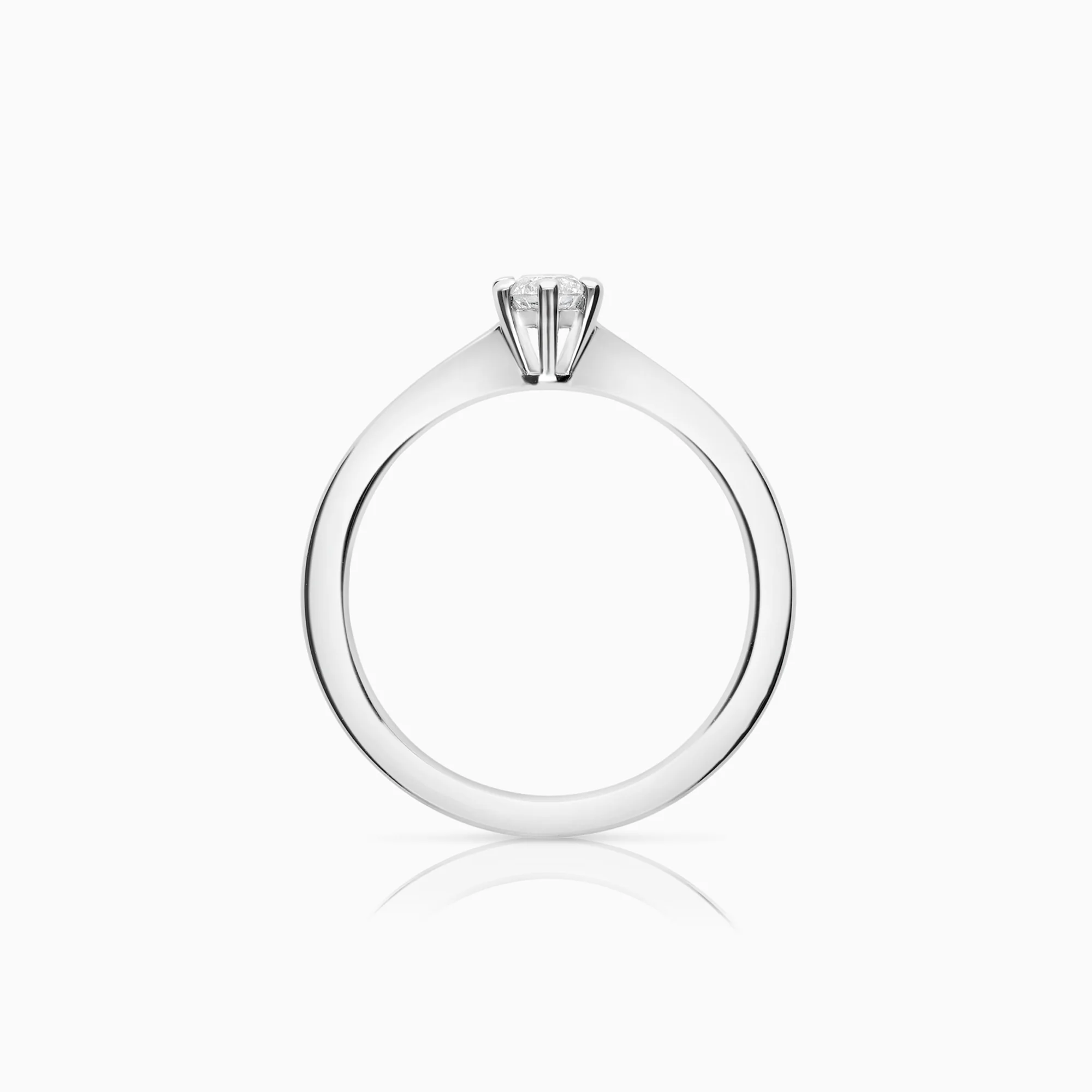 Solitaire ring 0.20ct 18K white gold - Image 2