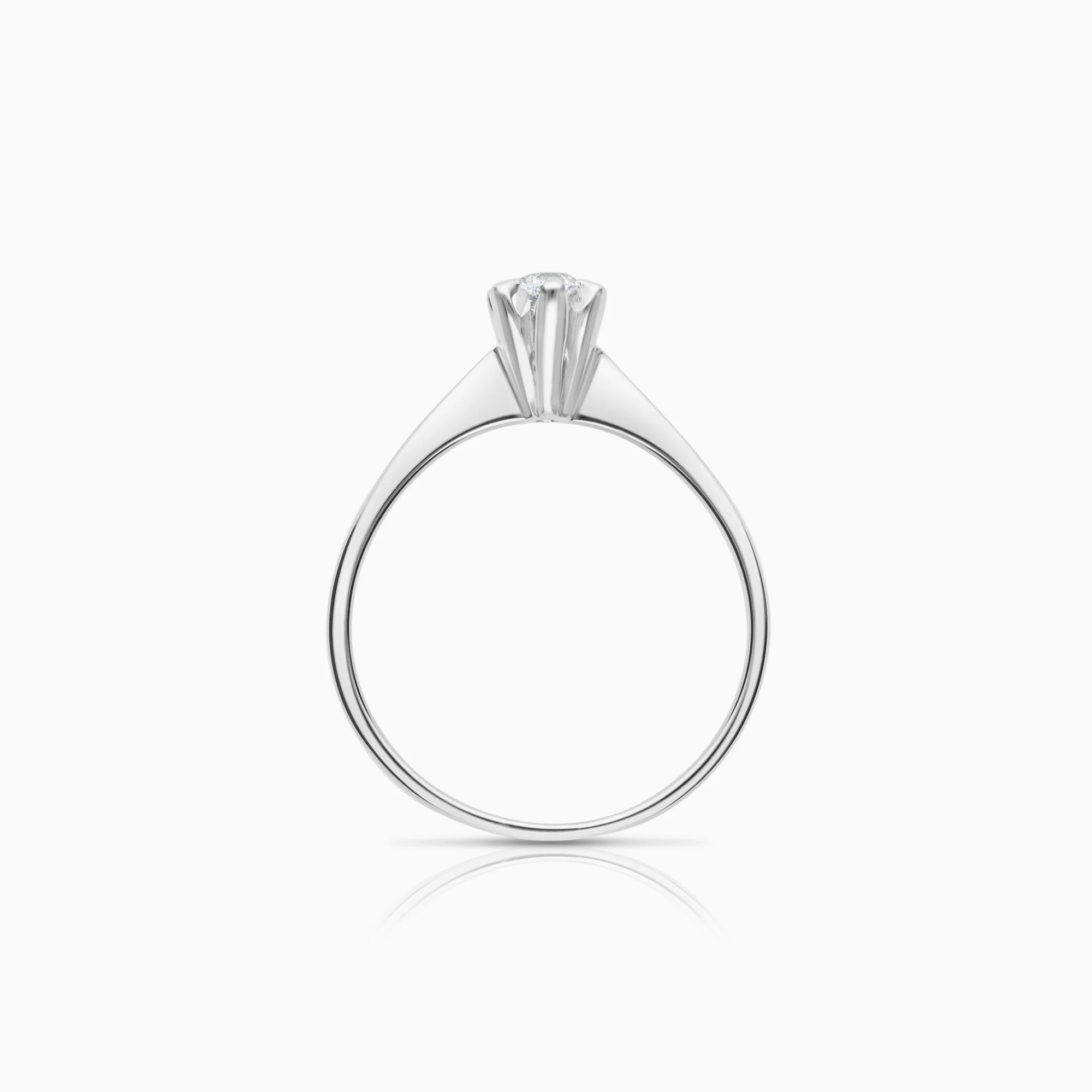 Solitaire ring 0.20ct 18K white gold - Image 2