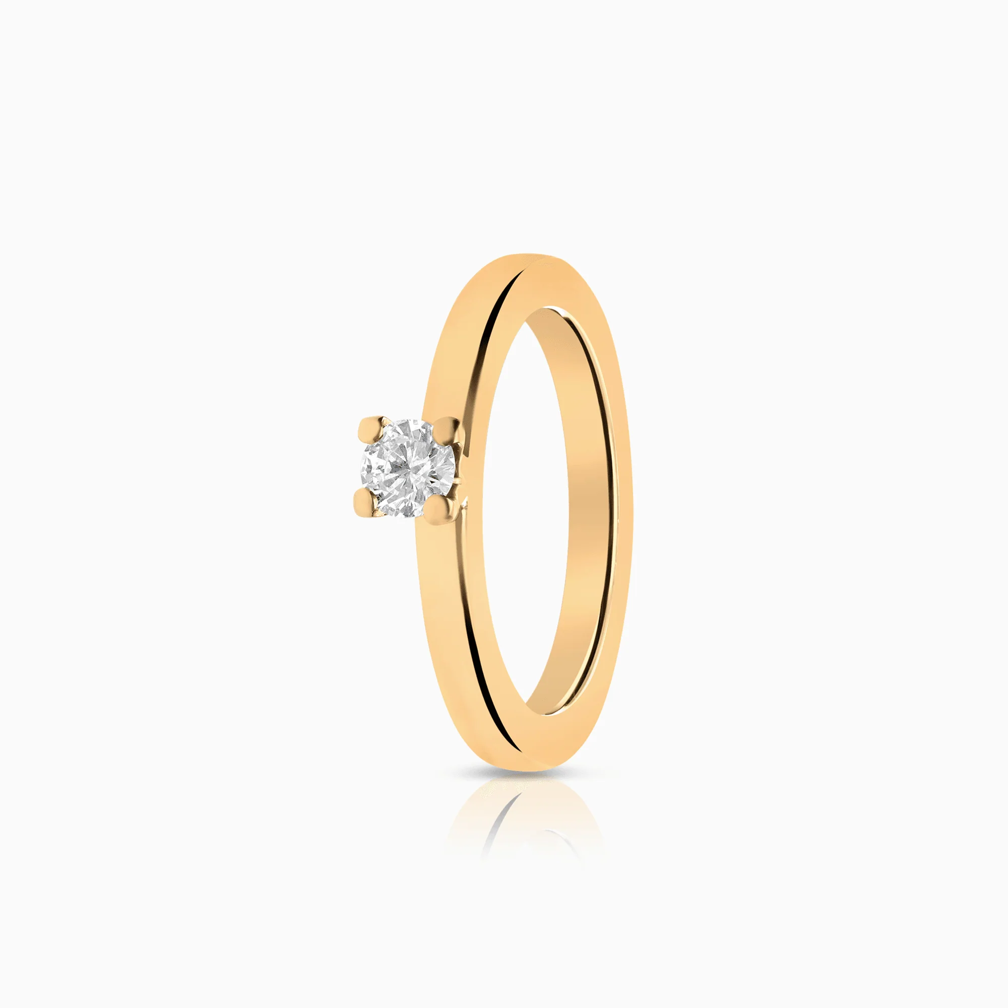 Solitaire ring 0.21ct 18K gold