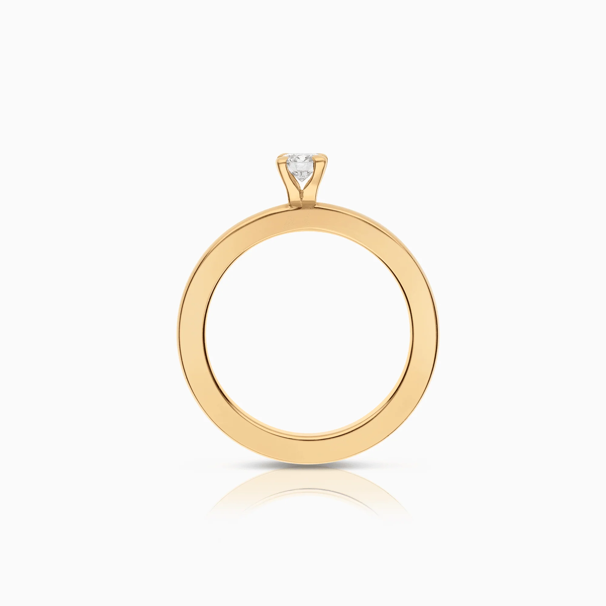 Solitaire ring 0.21ct 18K gold - Image 2
