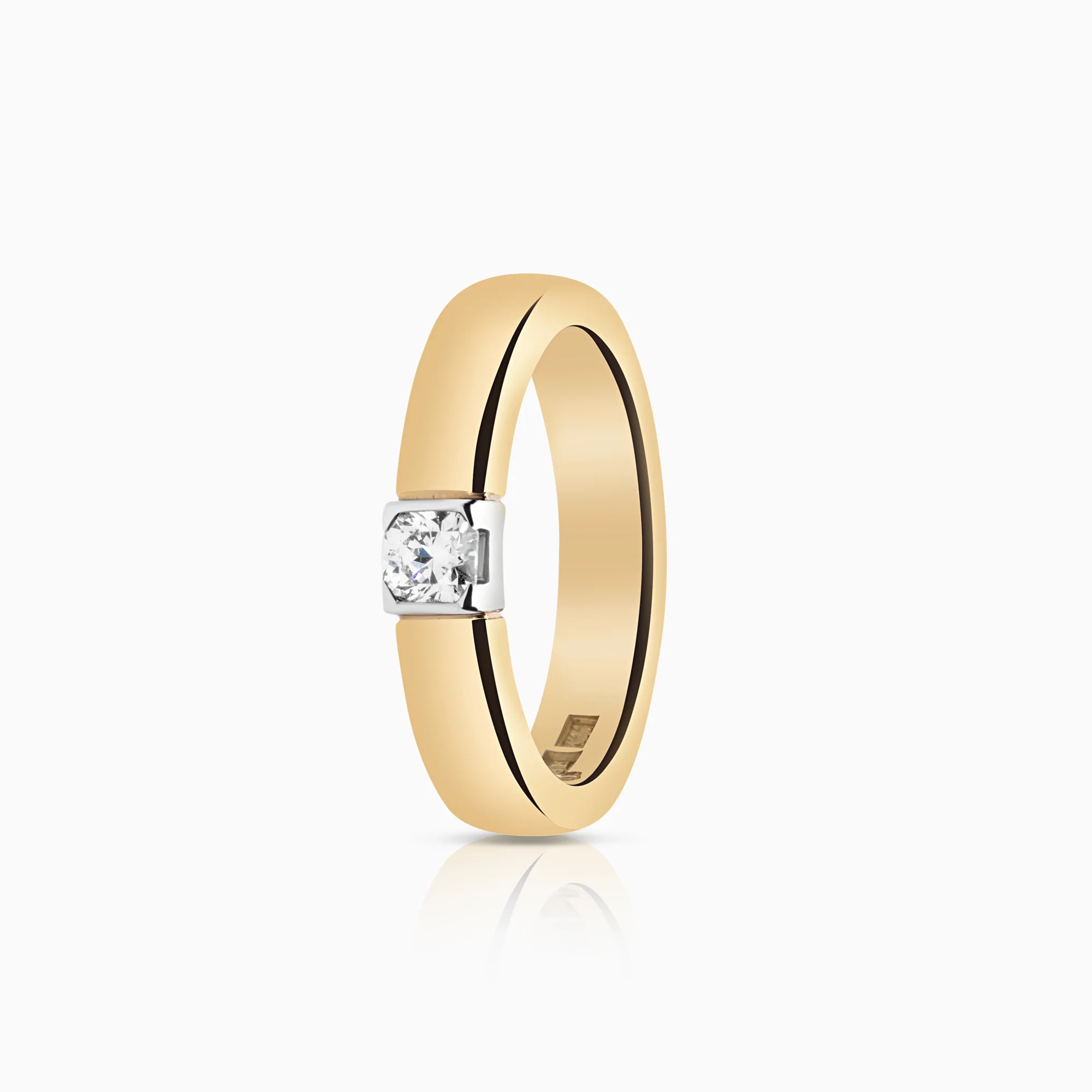 Solitaire ring 0.21ct 18K gold