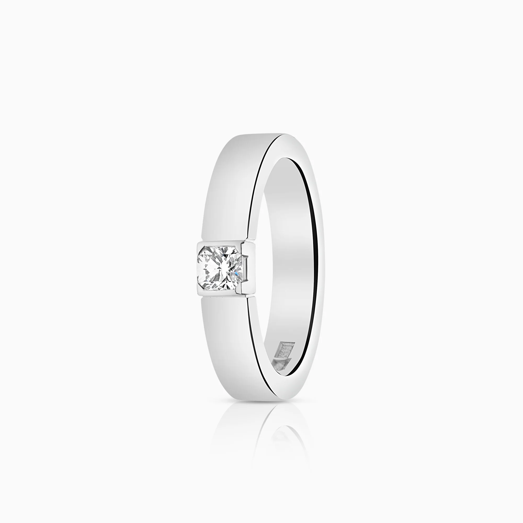 Solitaire Ring 0.21ct 18K White Gold