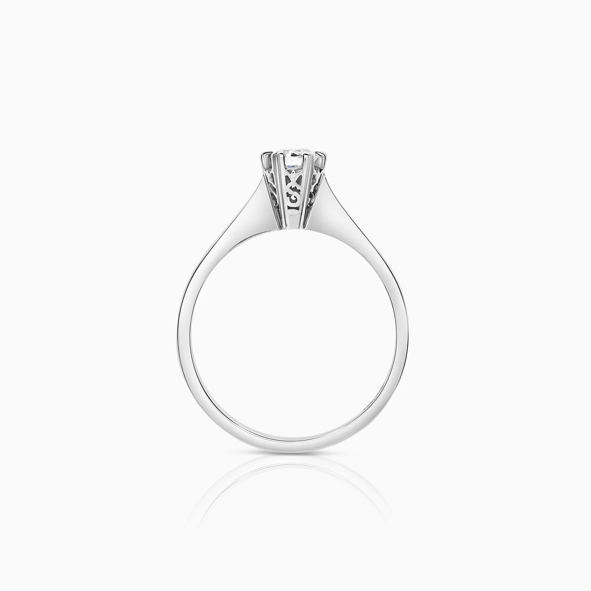 Solitaire Ring 0.21ct 18K White Gold - Image 2