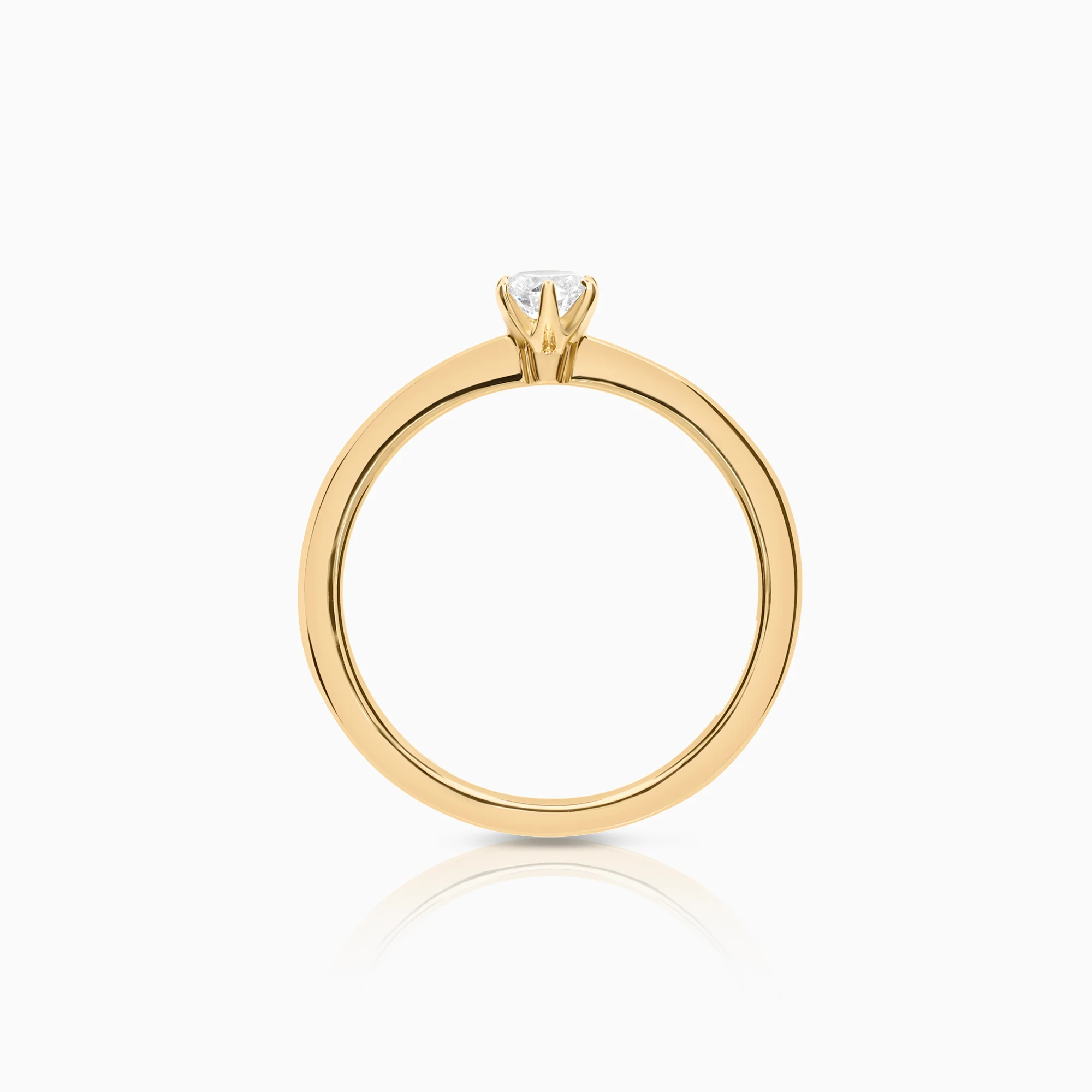 Solitaire ring 0.23ct 18K gold - Image 2