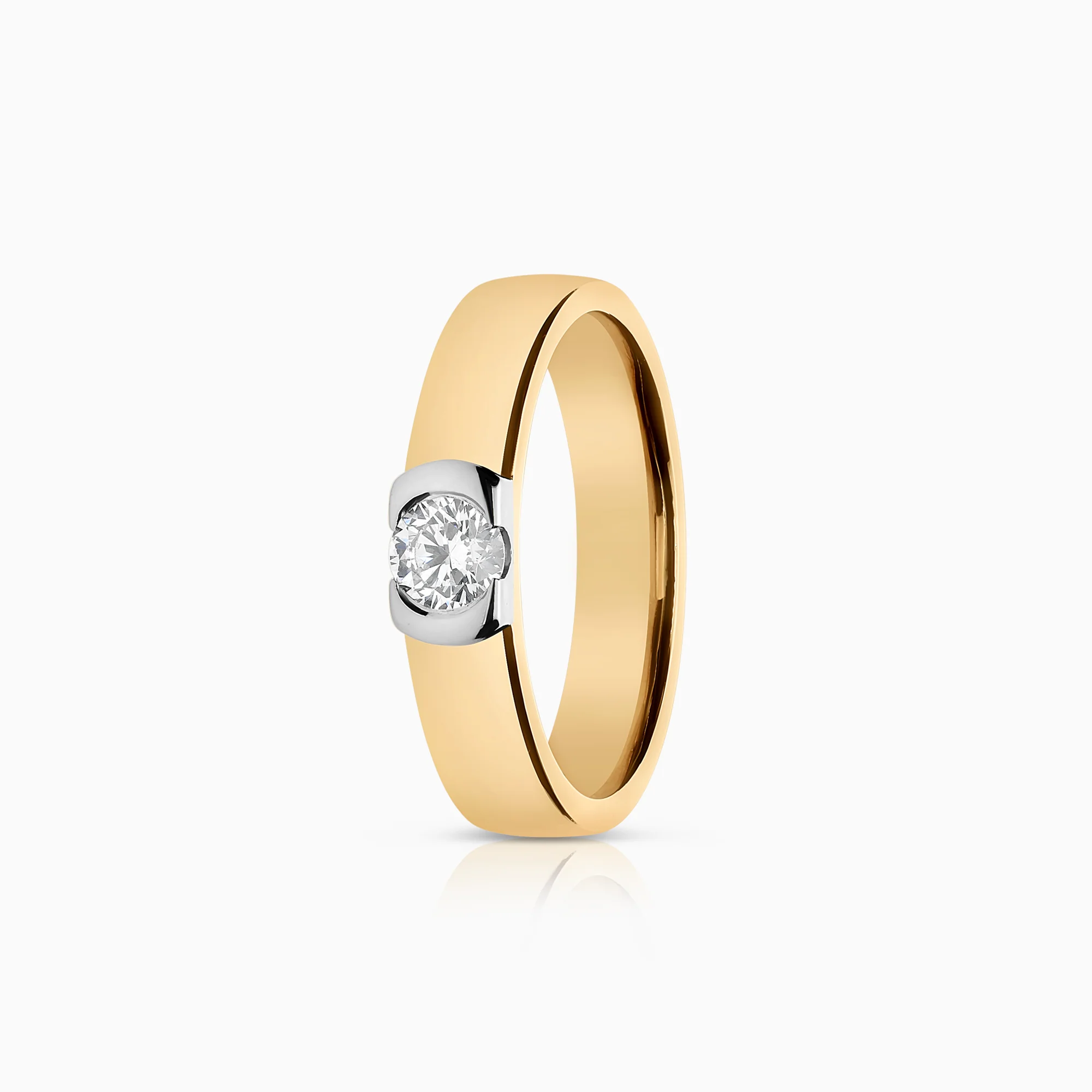 Solitaire ring 0.23ct 18K gold