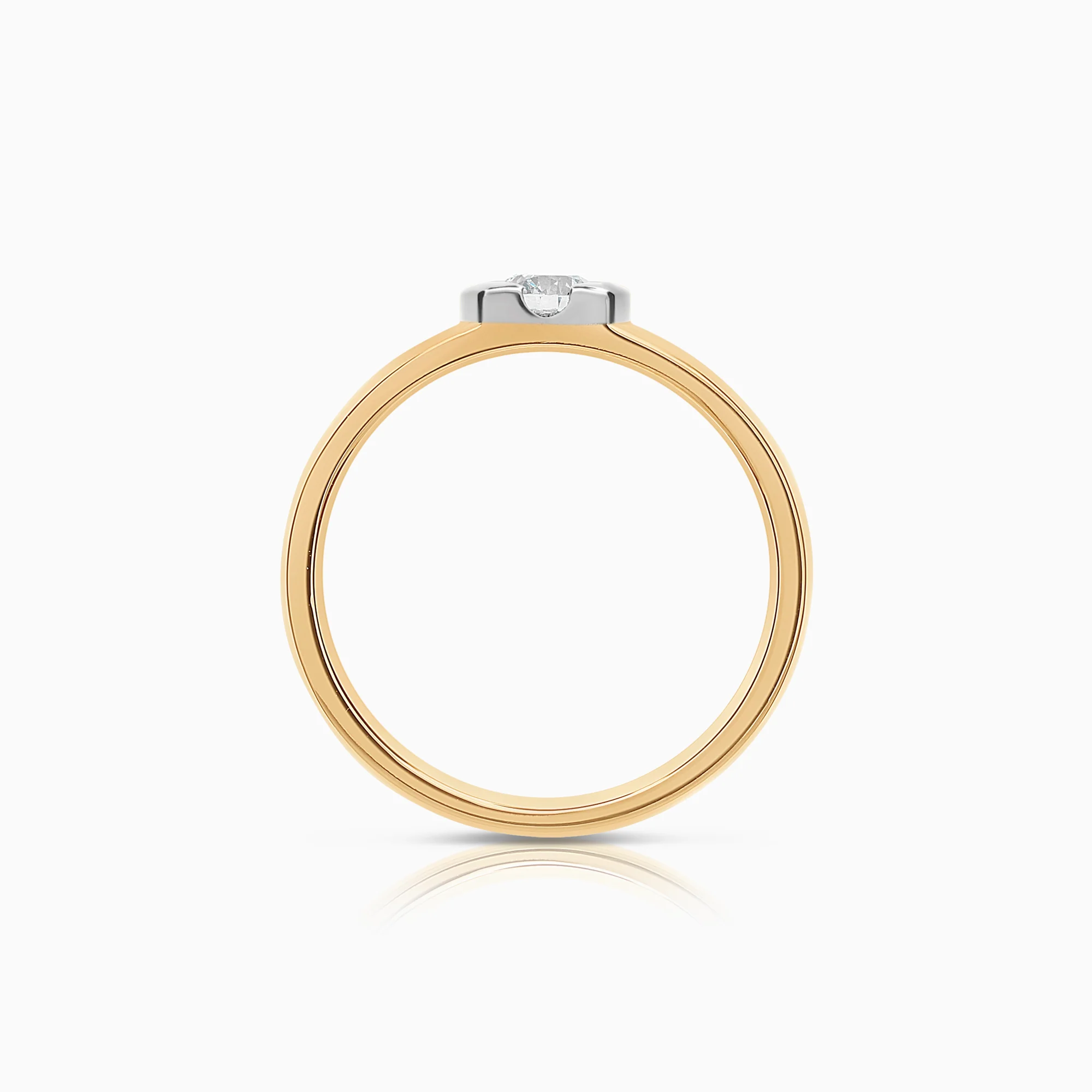 Solitaire ring 0.23ct 18K gold - Image 2