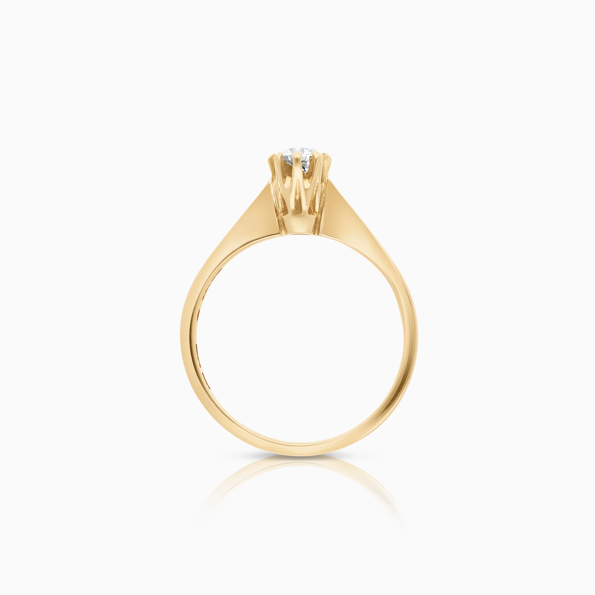 Solitaire ring 0.24ct 18K gold - Image 2
