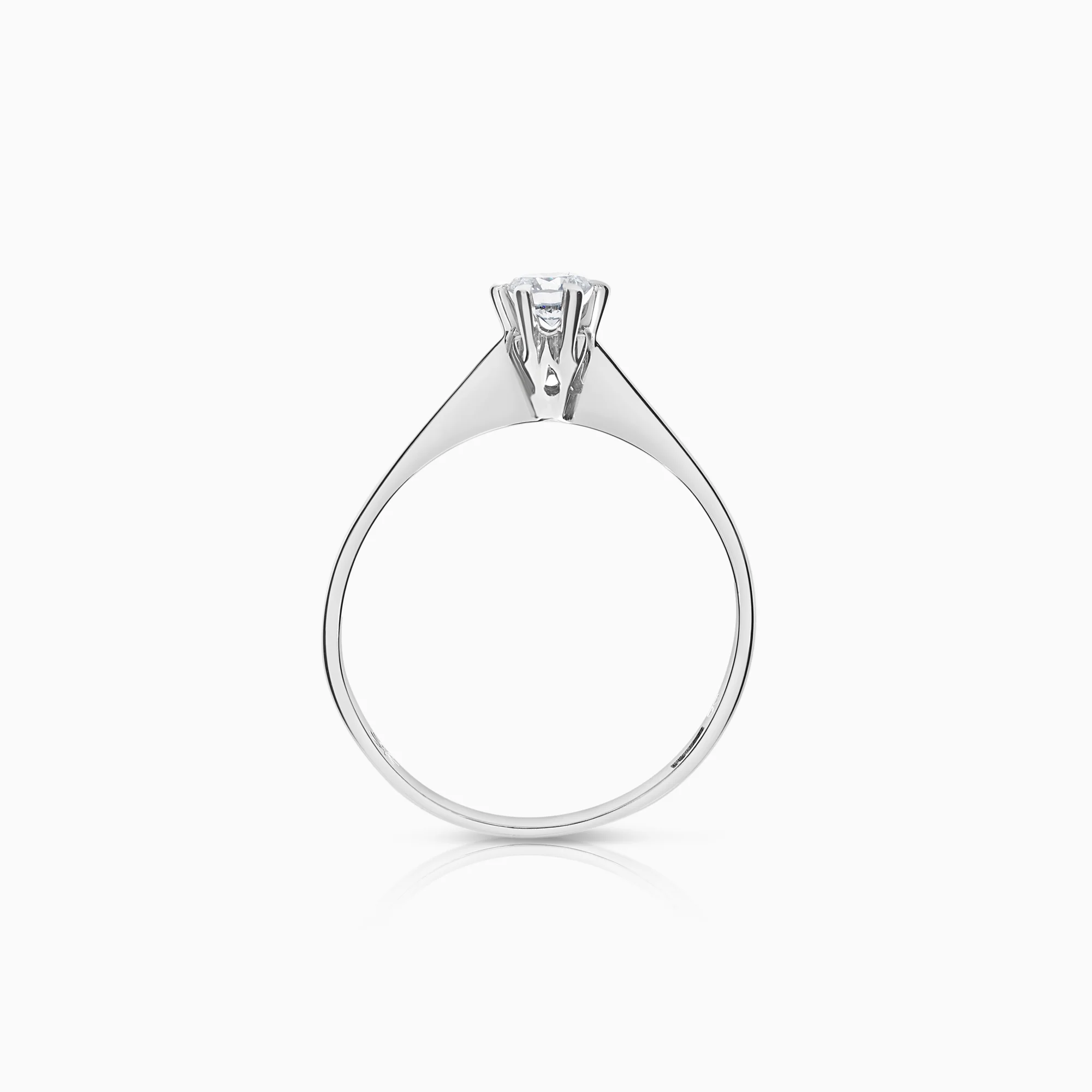 Solitaire ring 0.24ct 18K white gold - Image 2