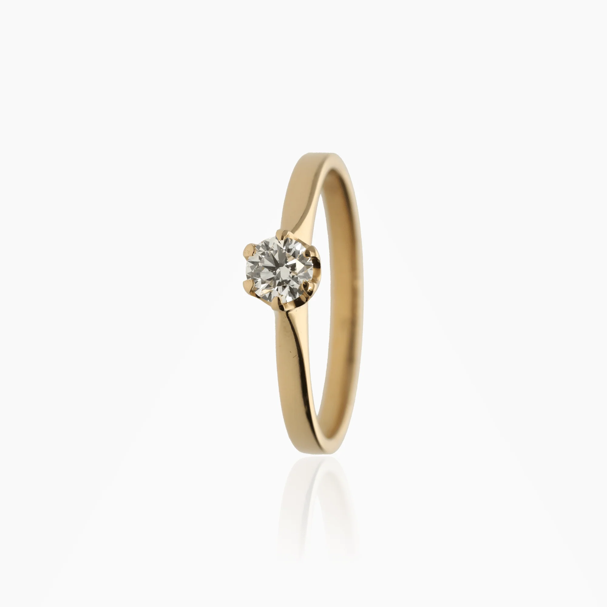 Solitaire ring 0.25ct 18K
