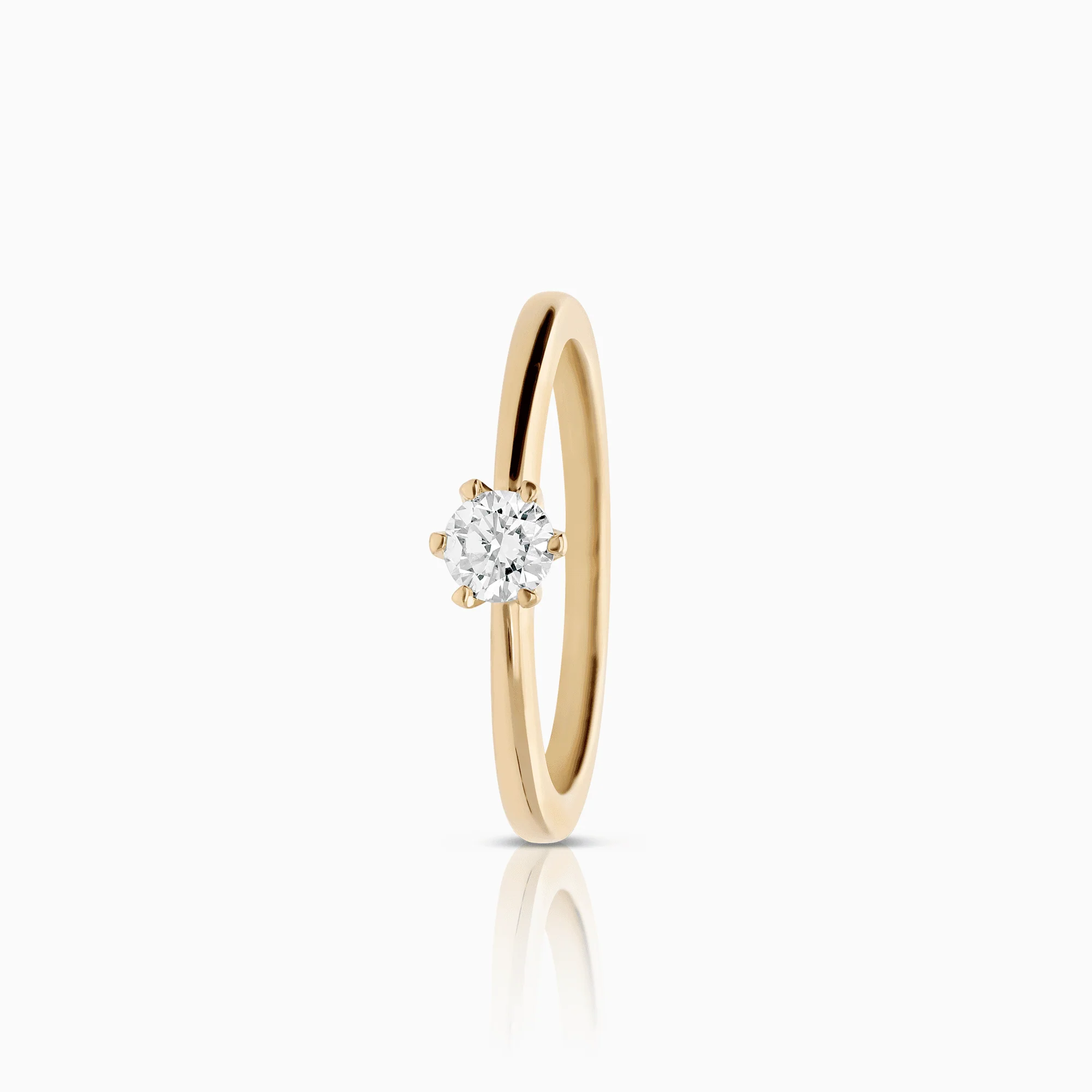 Solitaire ring 0.25ct 18K gold