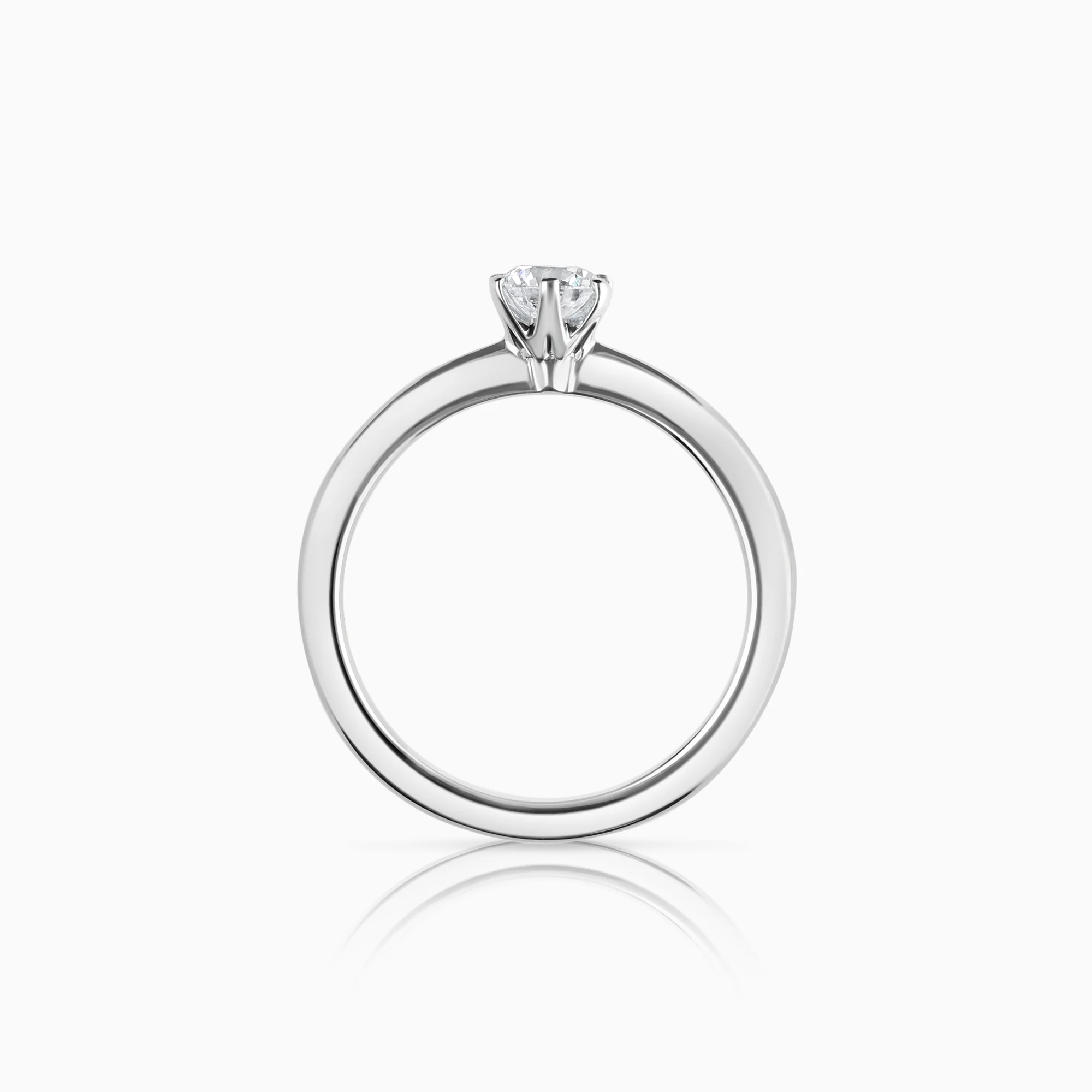 Solitaire ring 0.25ct 18K white gold - Image 2