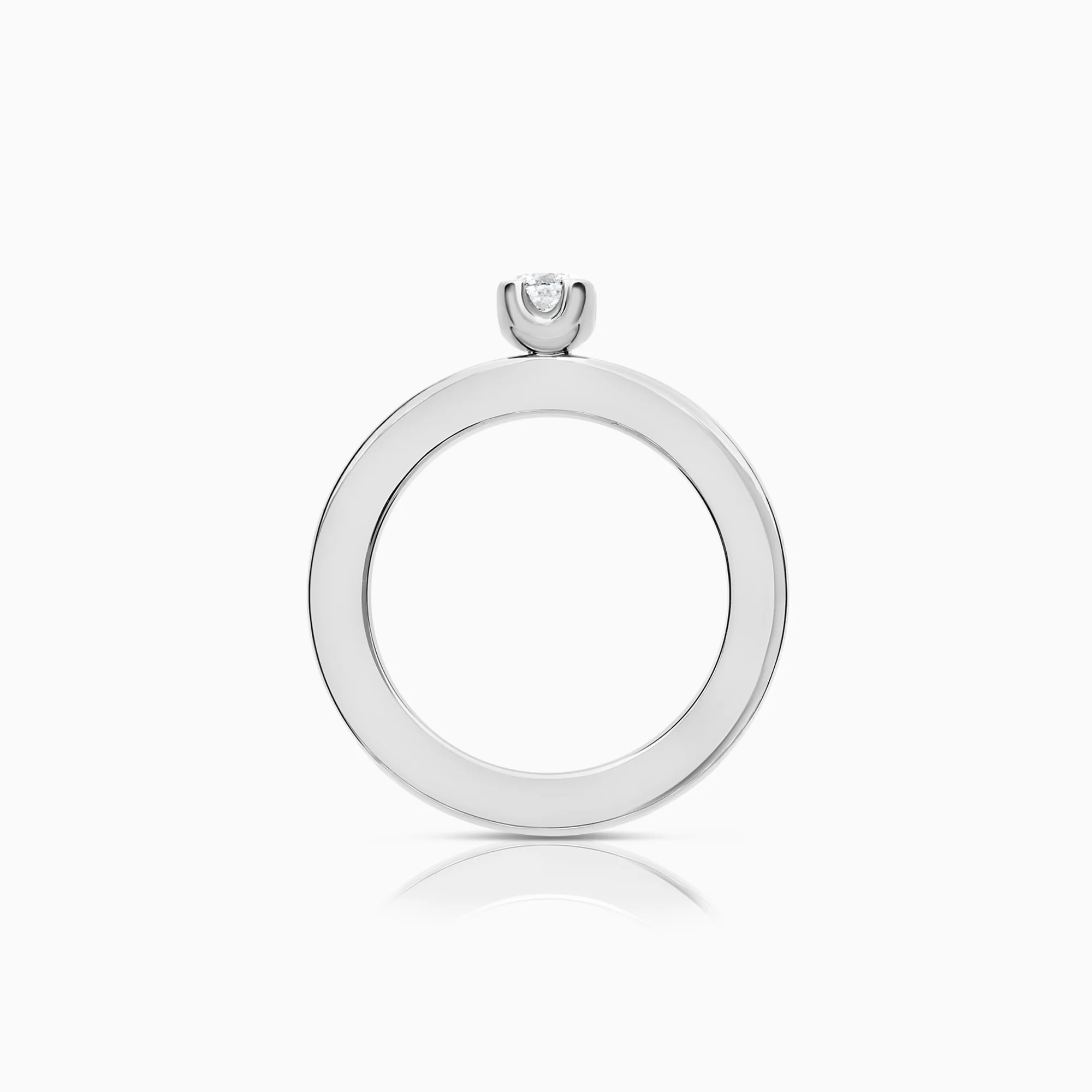 Solitaire ring 0.25ct 18K white gold - Image 2
