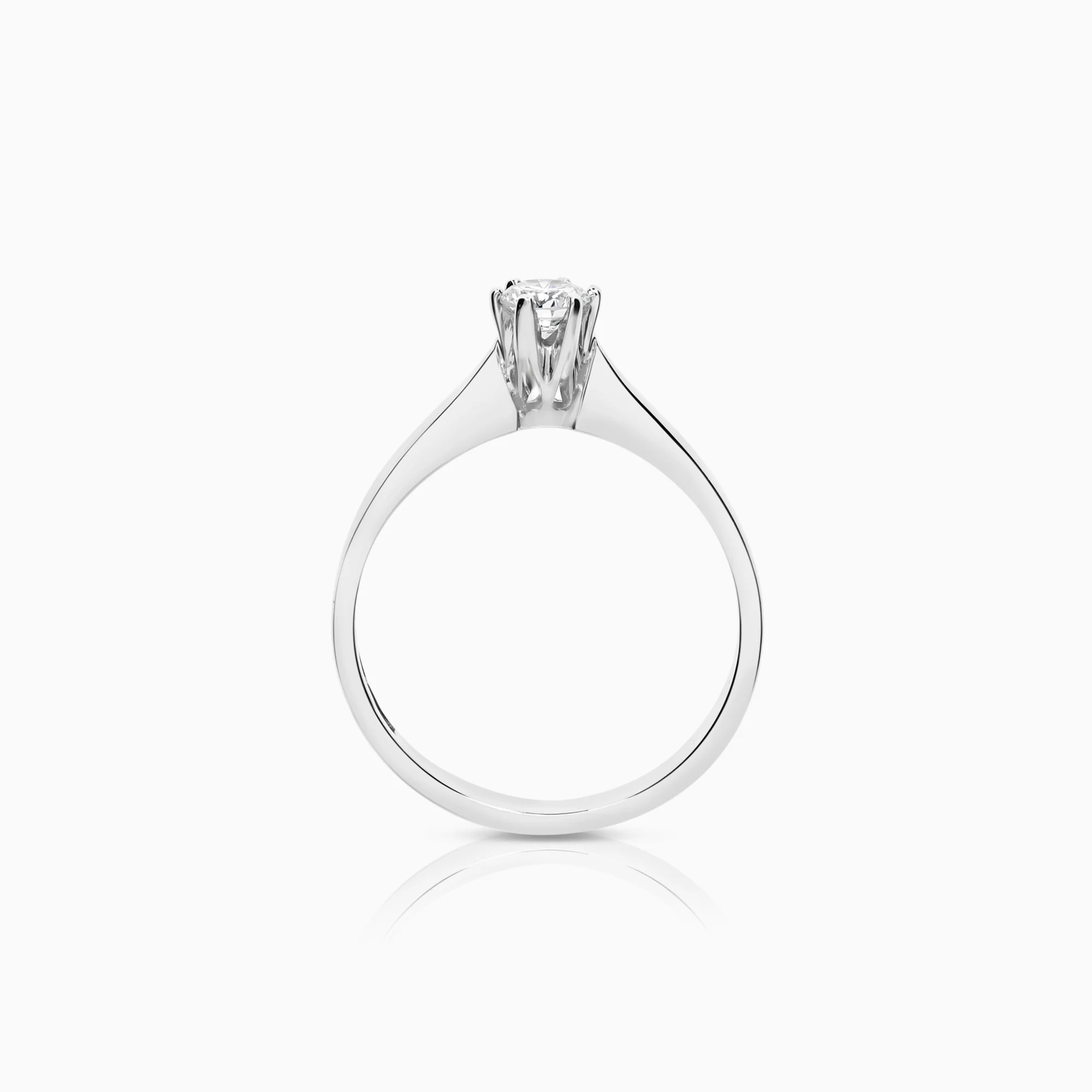 Solitaire ring 0.25ct 18K white gold - Image 2