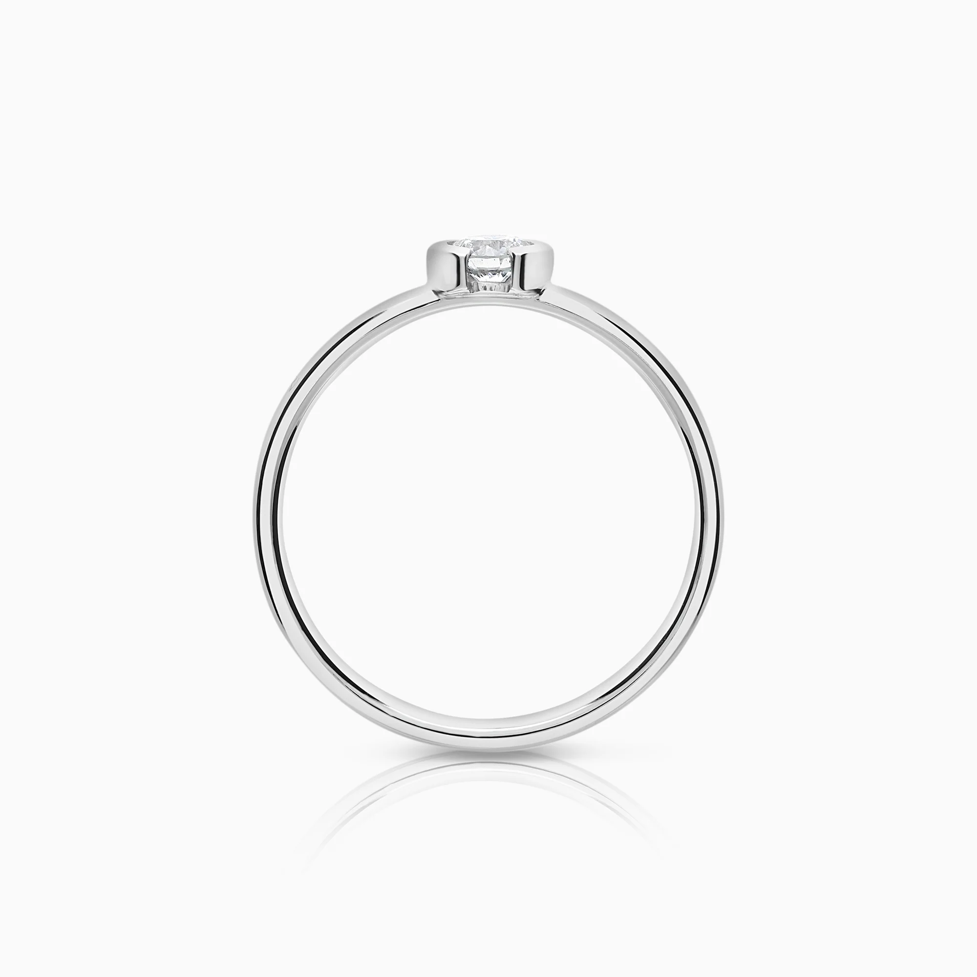 Solitaire ring 0.25ct 18K white gold - Image 2
