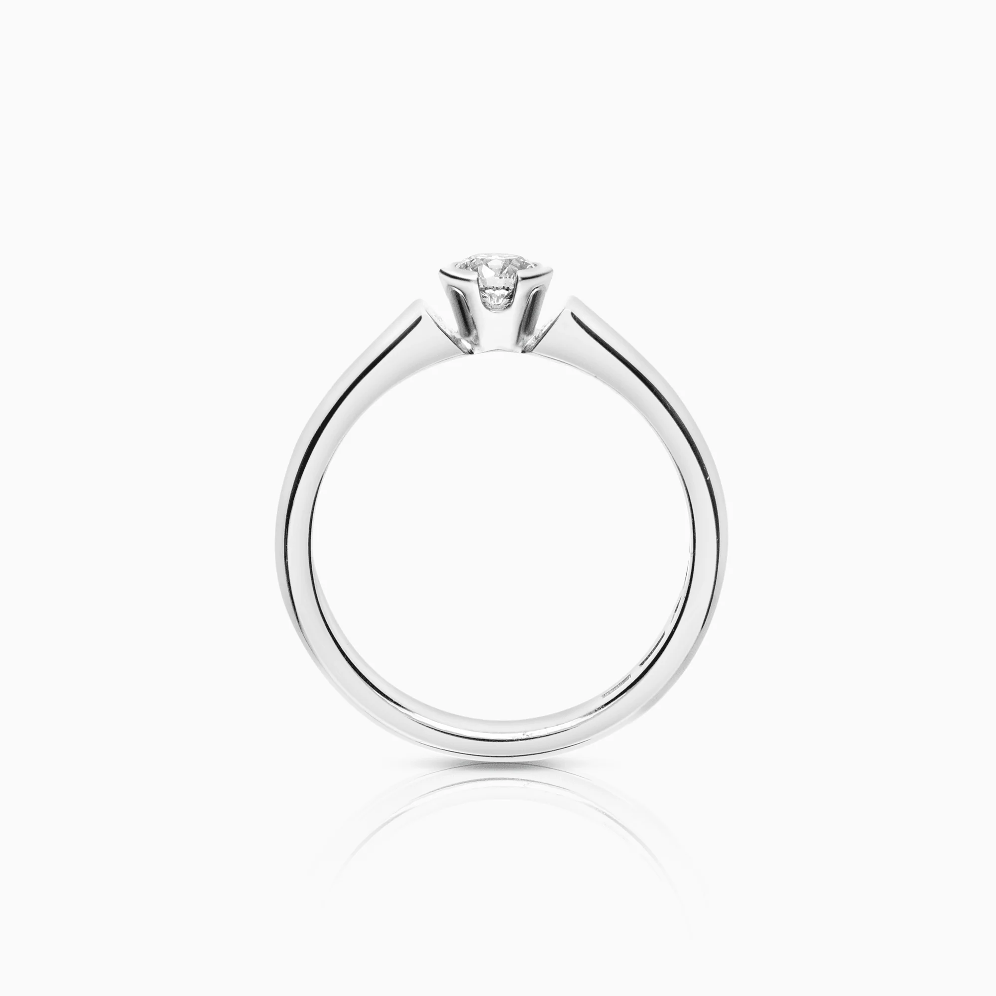 Solitaire ring 0.26ct 18K white gold - Image 2