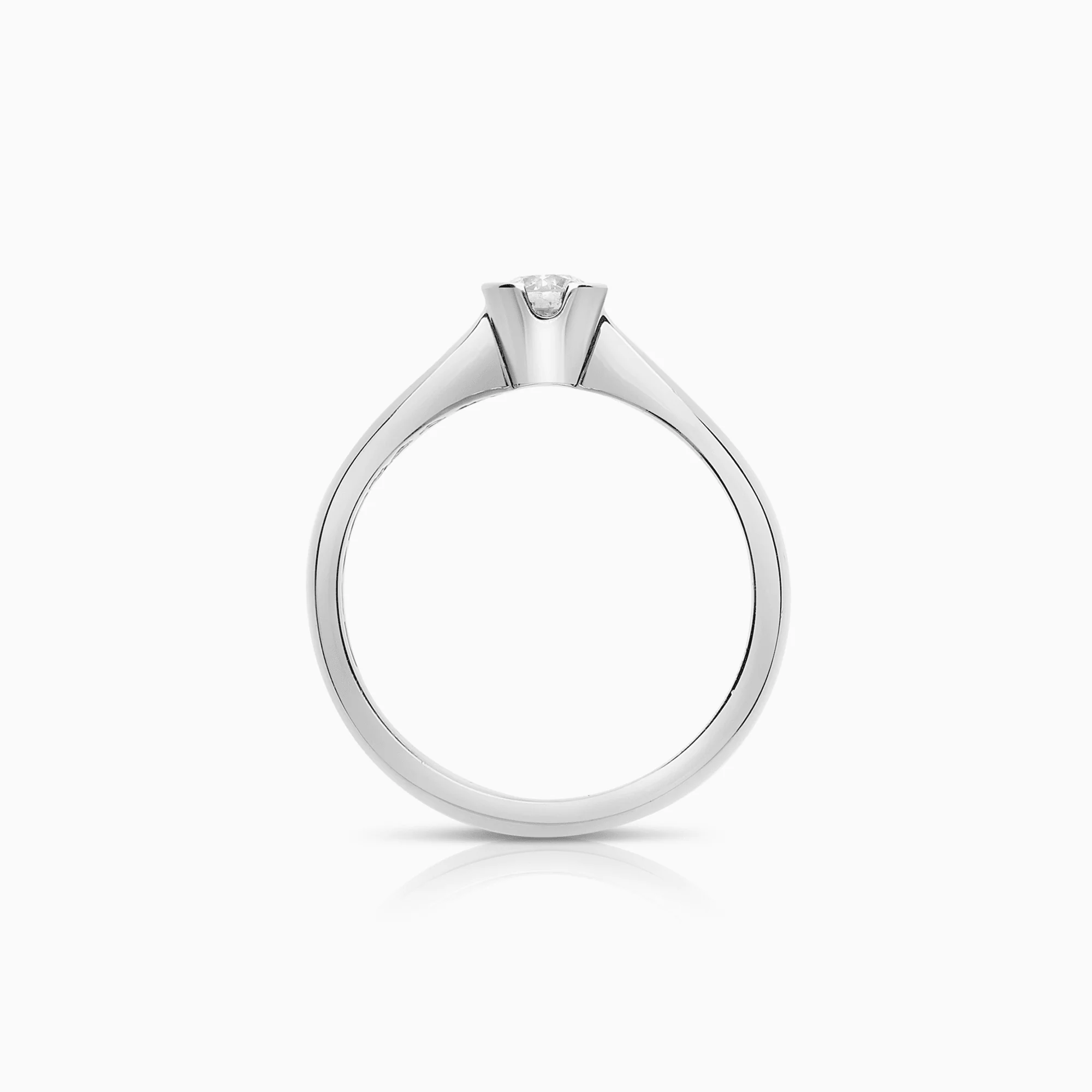 Solitaire ring 0.26ct 18K white gold - Image 2