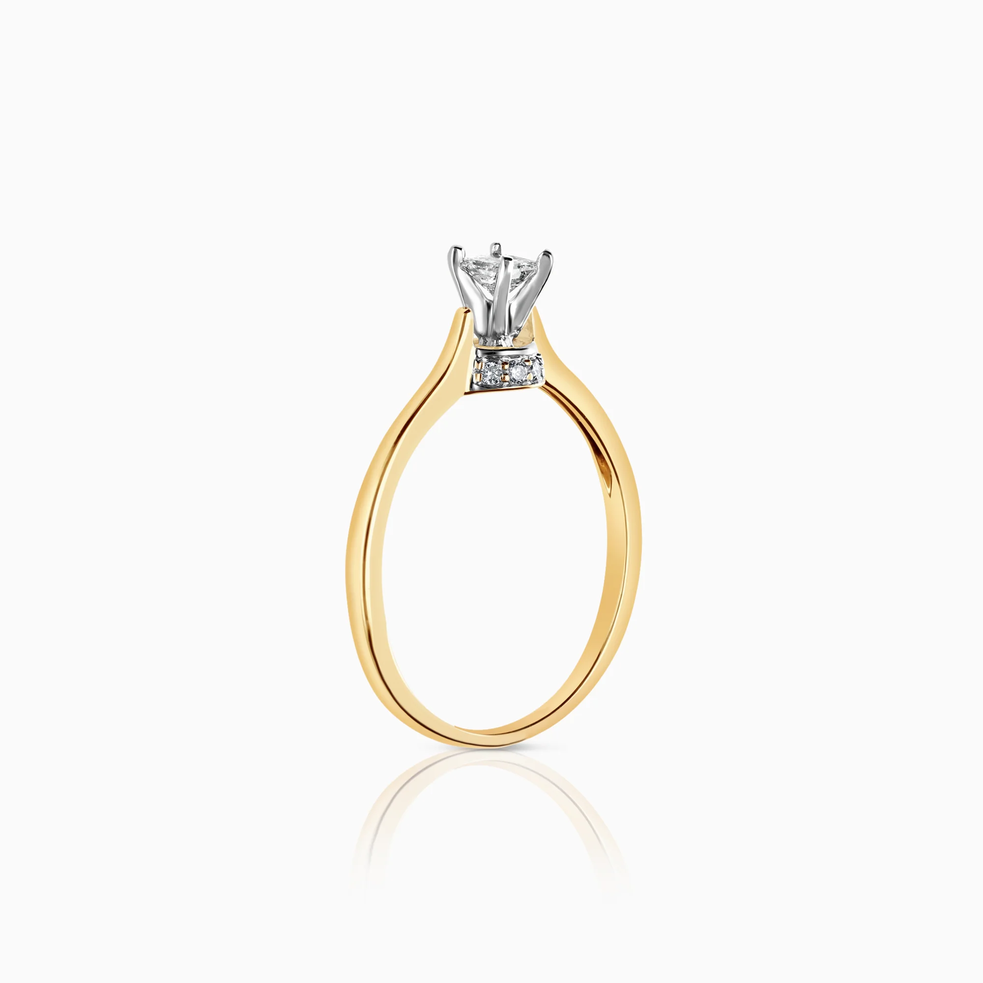 Solitaire ring 0.28ct 14K gold - Image 2