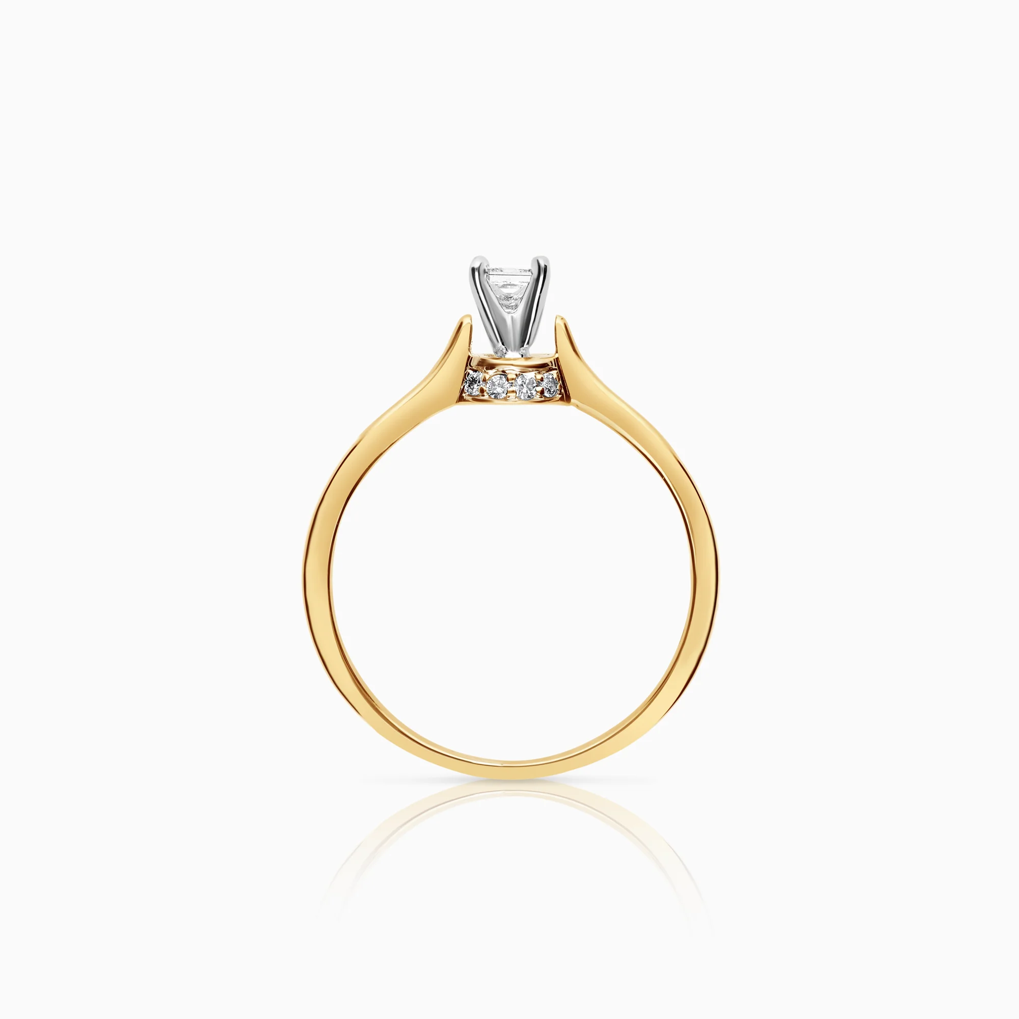 Solitaire ring 0.28ct 14K gold - Image 3