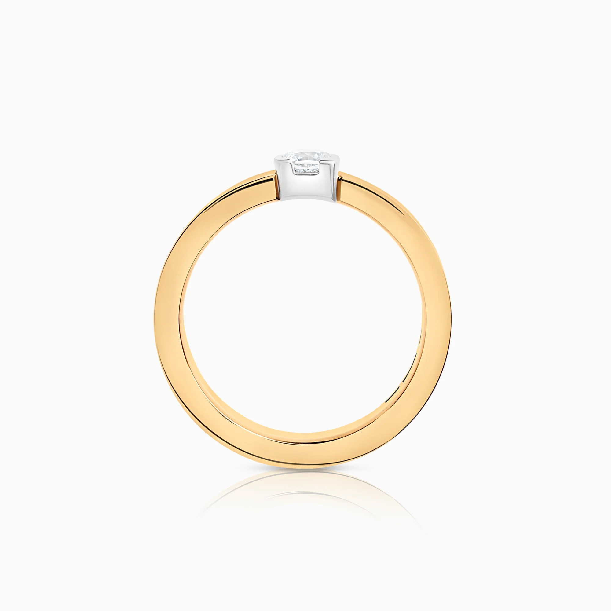 Solitaire ring 0.28ct 18K gold - Image 2