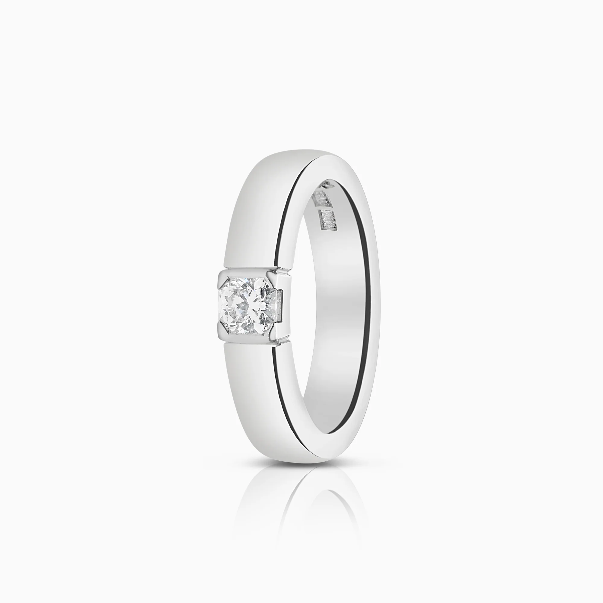 Solitaire ring 0.28ct 18K white gold