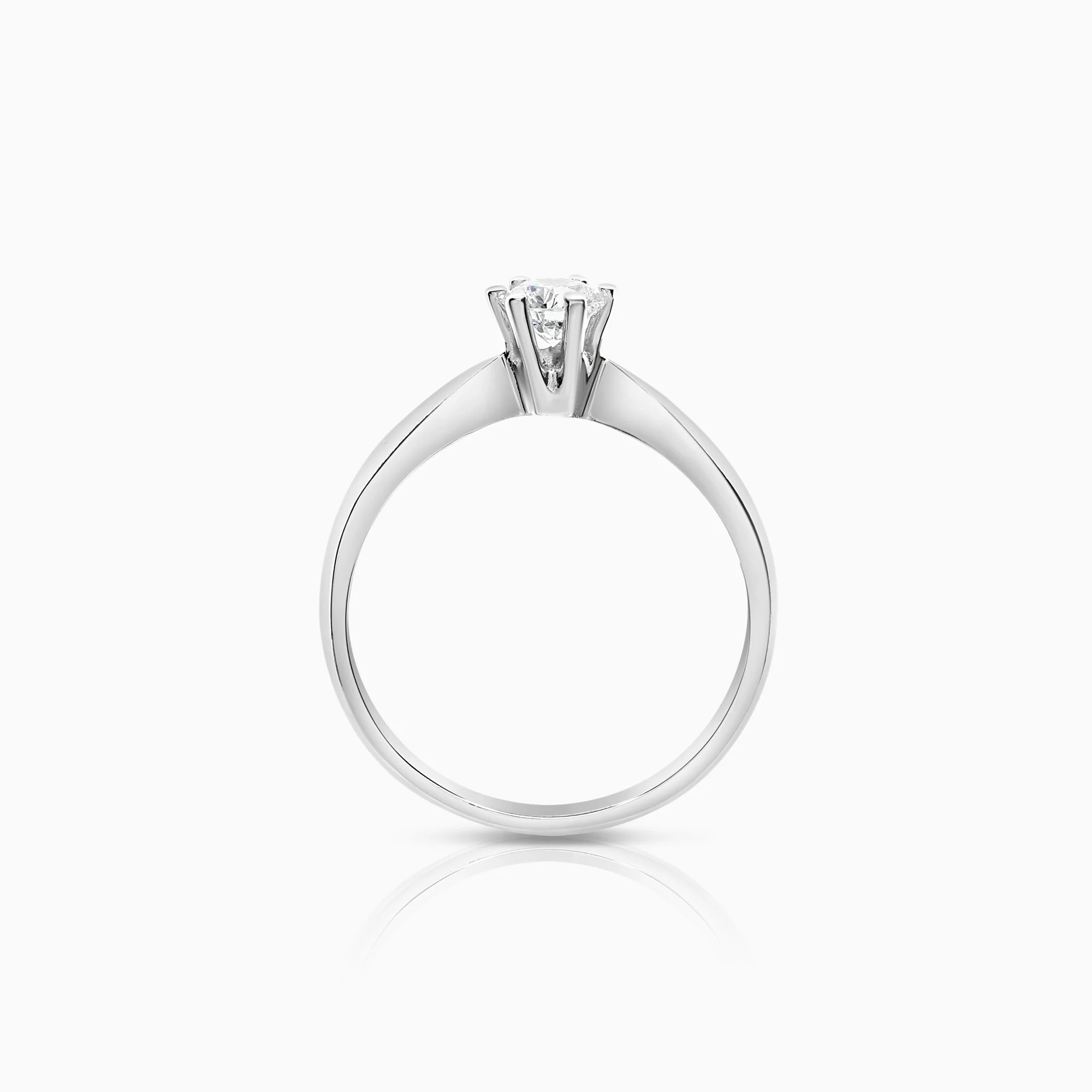 Solitaire ring 0.29ct 18K white gold - Image 2