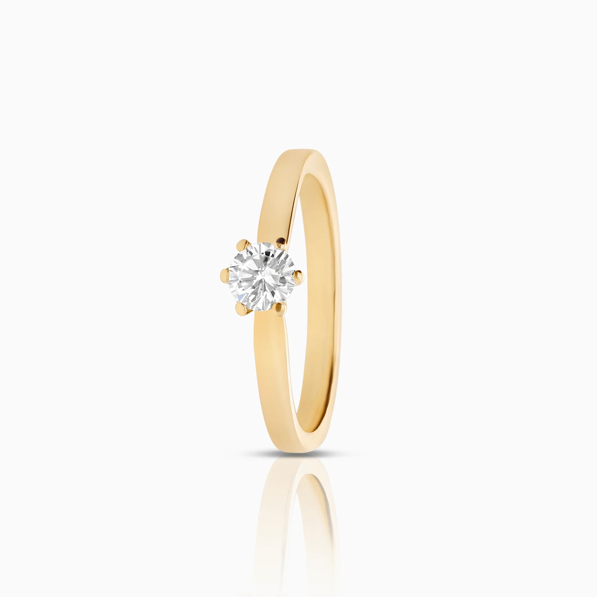 Solitaire ring 0.30ct 18K gold