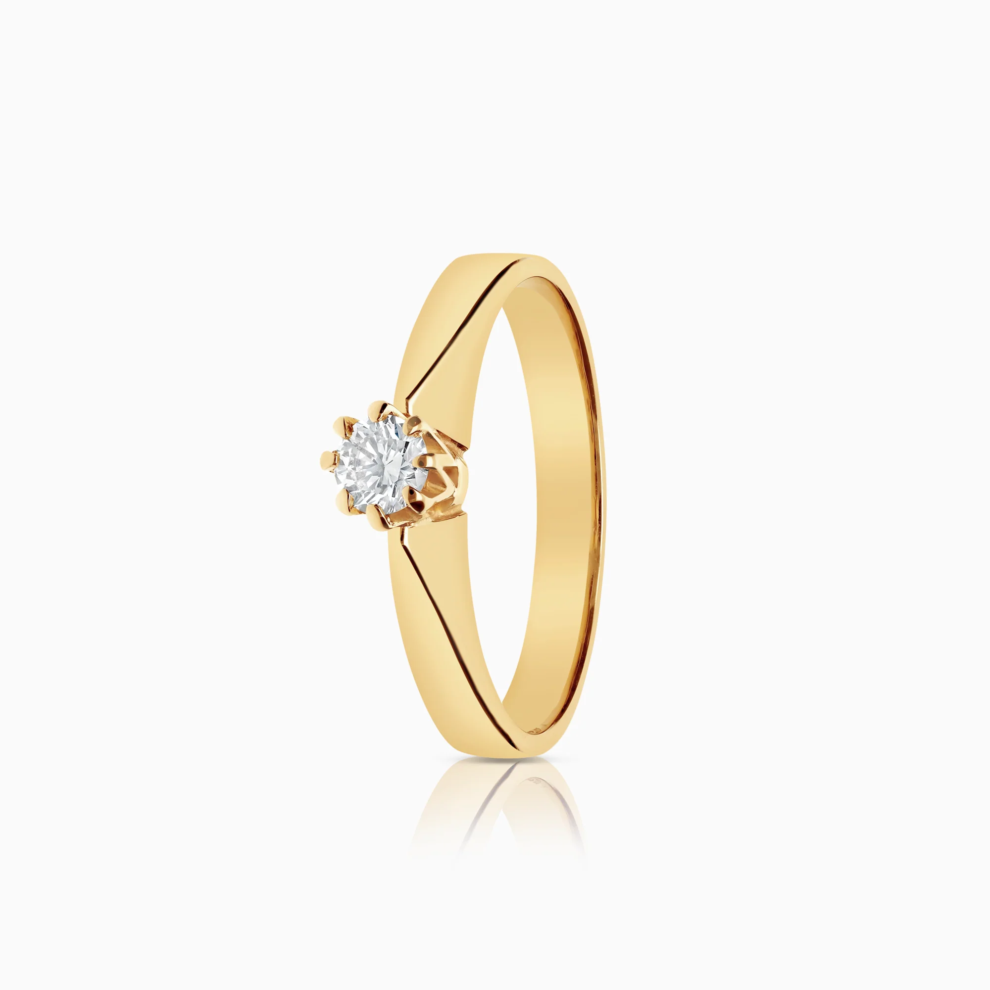 Solitaire ring 0.30ct 18K gold
