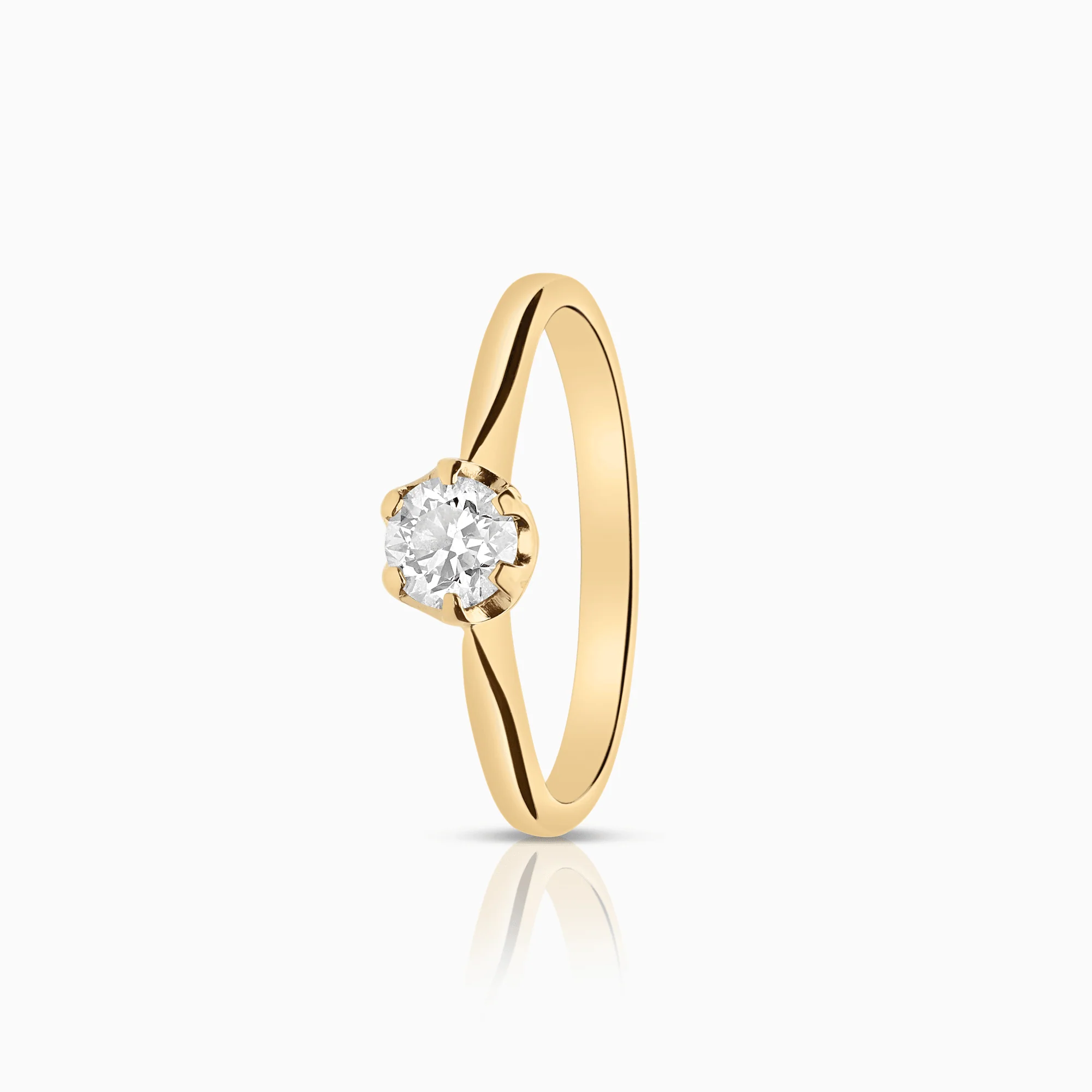 Solitaire ring 0.30ct 18K gold GIA certificate
